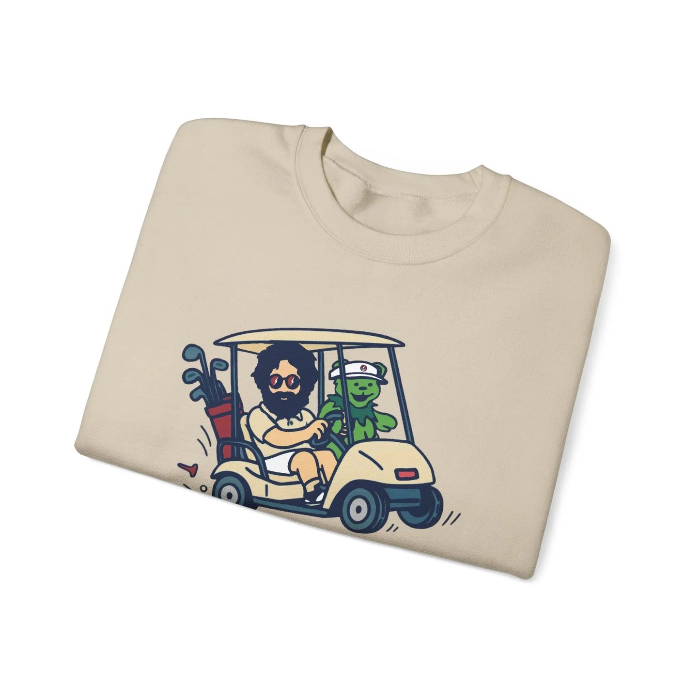 Joy Ridin' Jerry and The Bear | Life is dead.® Crewneck | Grateful Dead