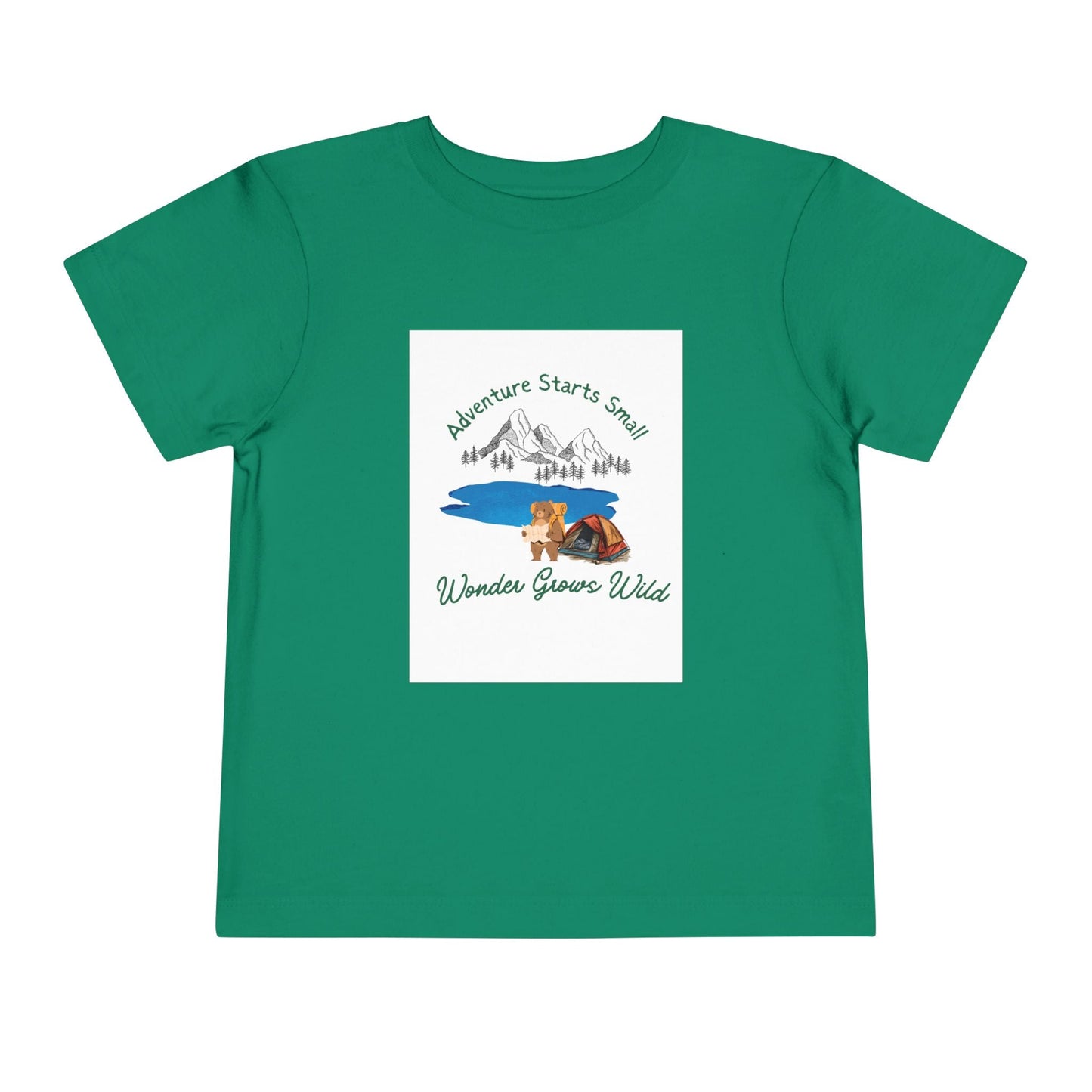 "Adventure Starts Small" Woodland Camper Graphic - Toddler Tee
