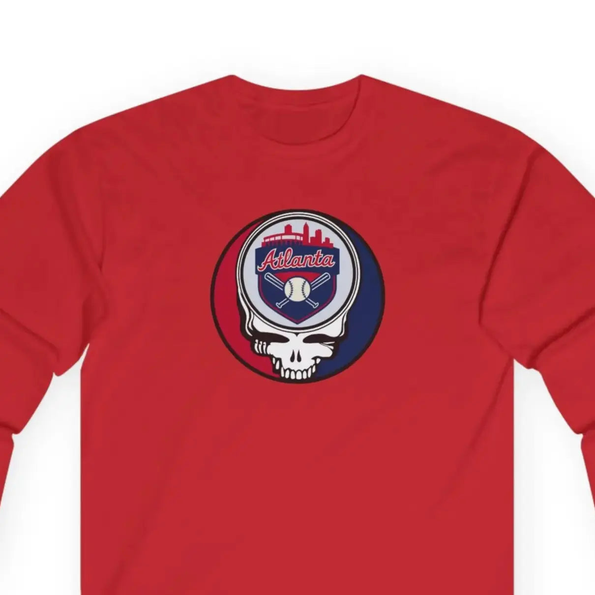 Atlanta Braves Original Stealie Grateful Dead Long Sleeve Shirt