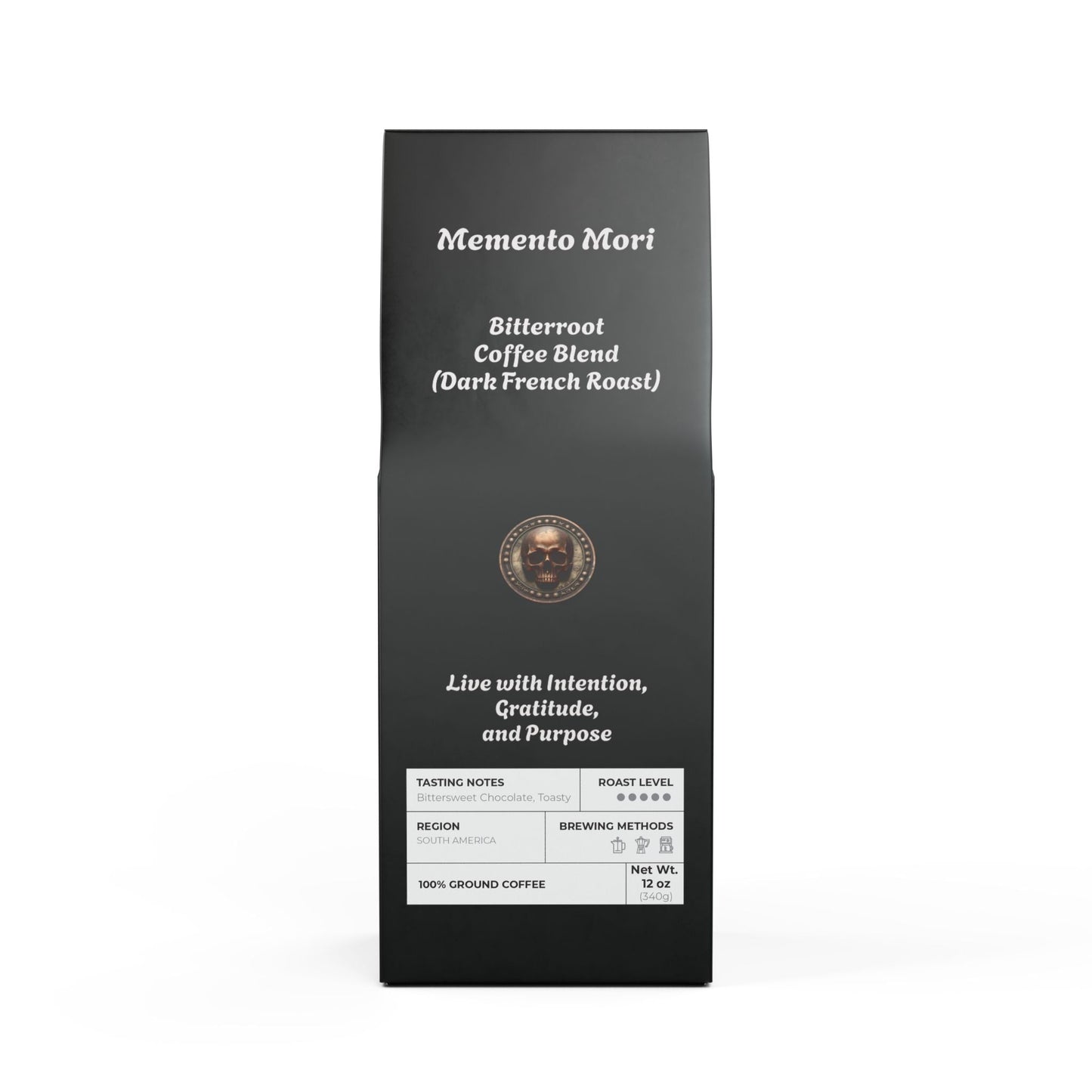 Bitterroot Coffee Blend (Dark French Roast) - "Memento Mori"