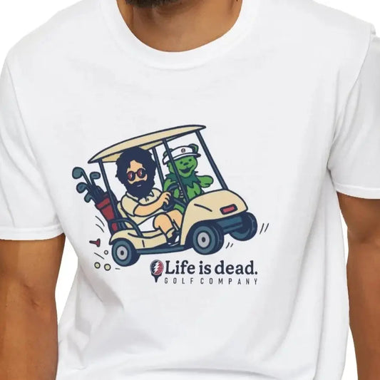Joy Ridin' Jerry and The Bear - Life is dead.® Golf Company T-Shirt