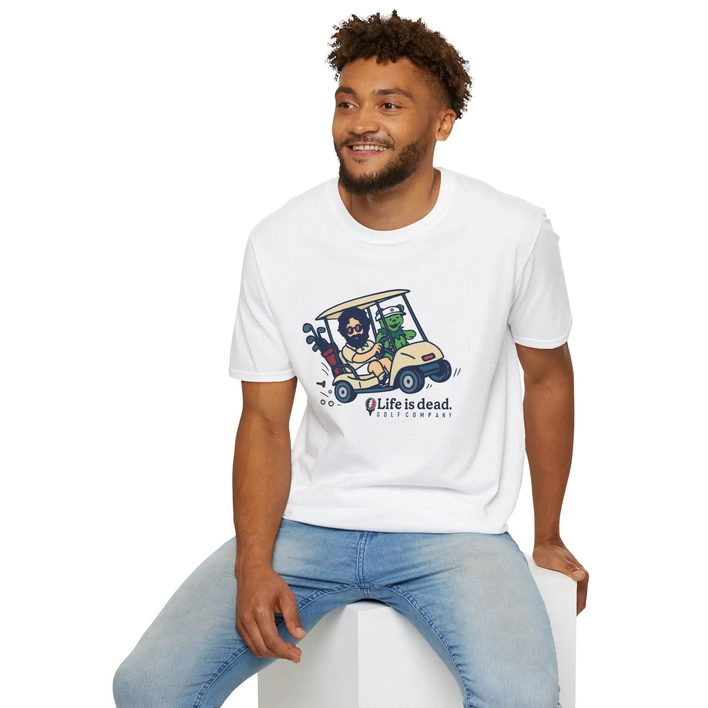 Joy Ridin' Jerry and The Bear - Life is dead.® Golf Company T-Shirt