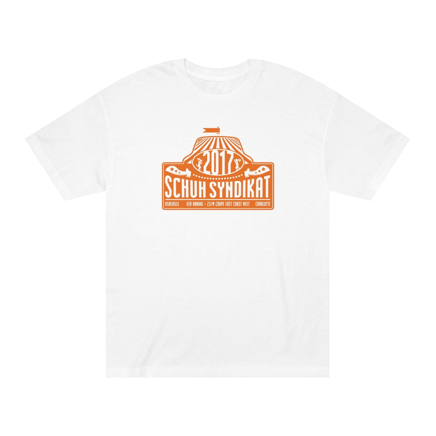 Schuh Syndikat "Rally Plate" Tee - Unisex American Apparel Classic T-Shirt