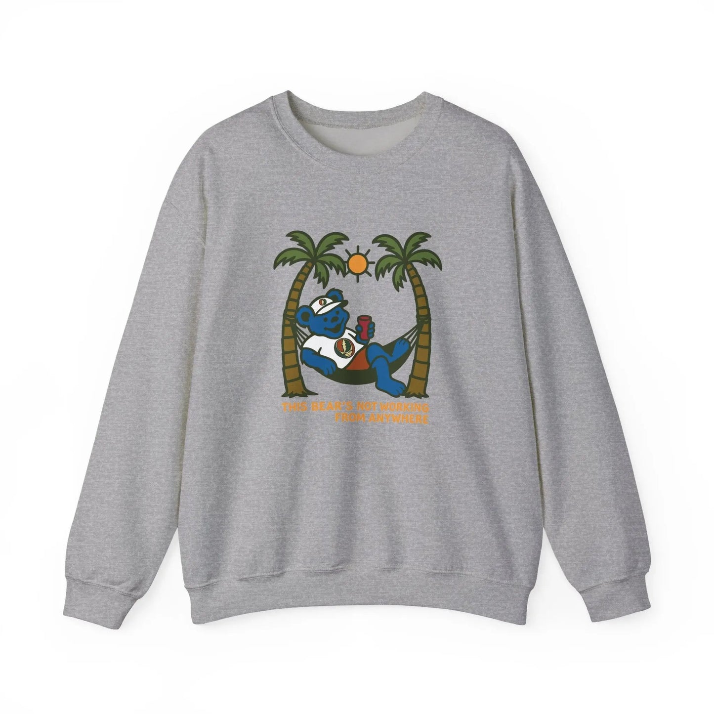 This Bear's Not Workin' From Anywhere | Life is dead.® Crewneck | Grateful Dead