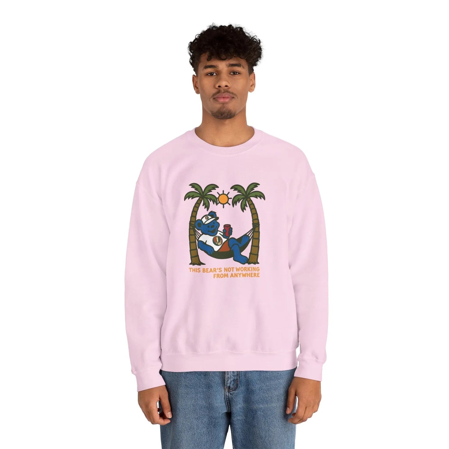 This Bear's Not Workin' From Anywhere | Life is dead.® Crewneck | Grateful Dead