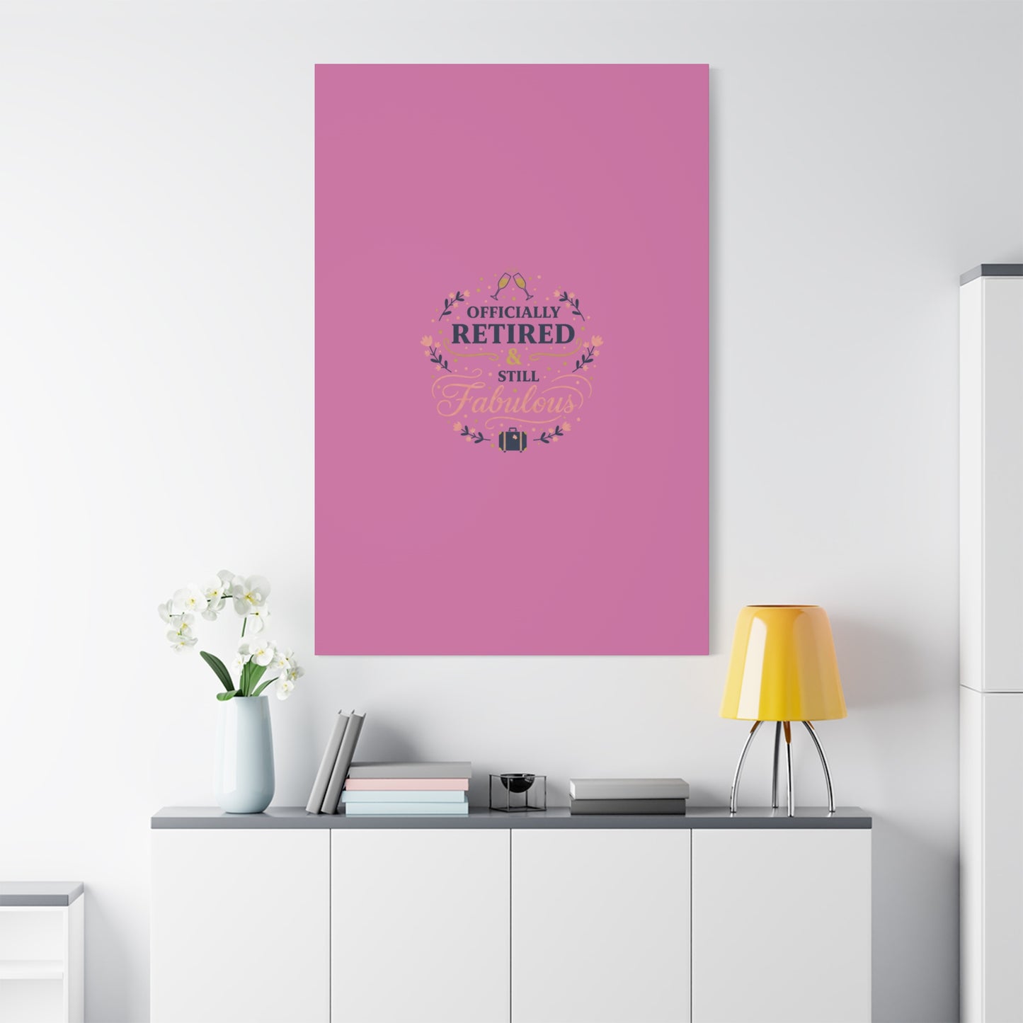 Officially Retired & Still Fabulous Canvas, retirement gifts for women | personalized retirement gifts