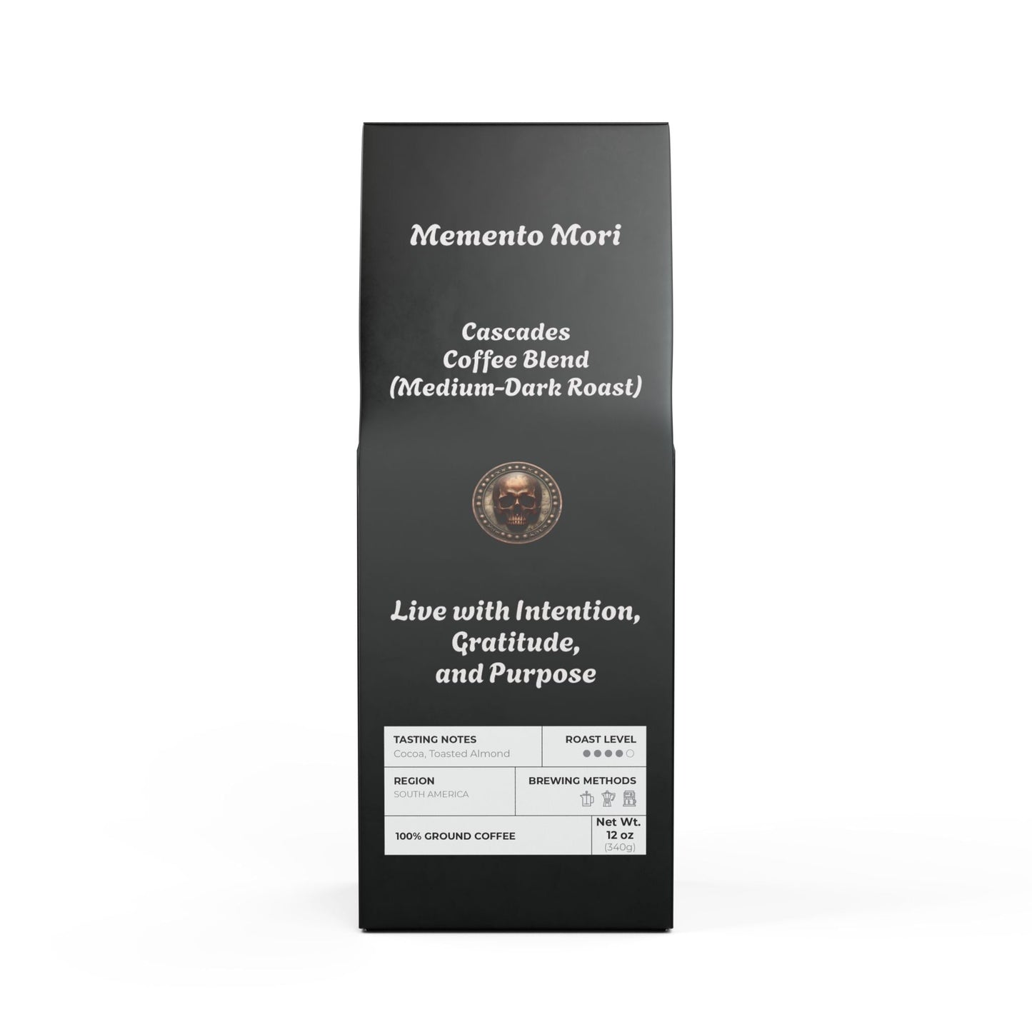 Cascades Coffee Blend (Medium-Dark Roast) - "Memento Mori"
