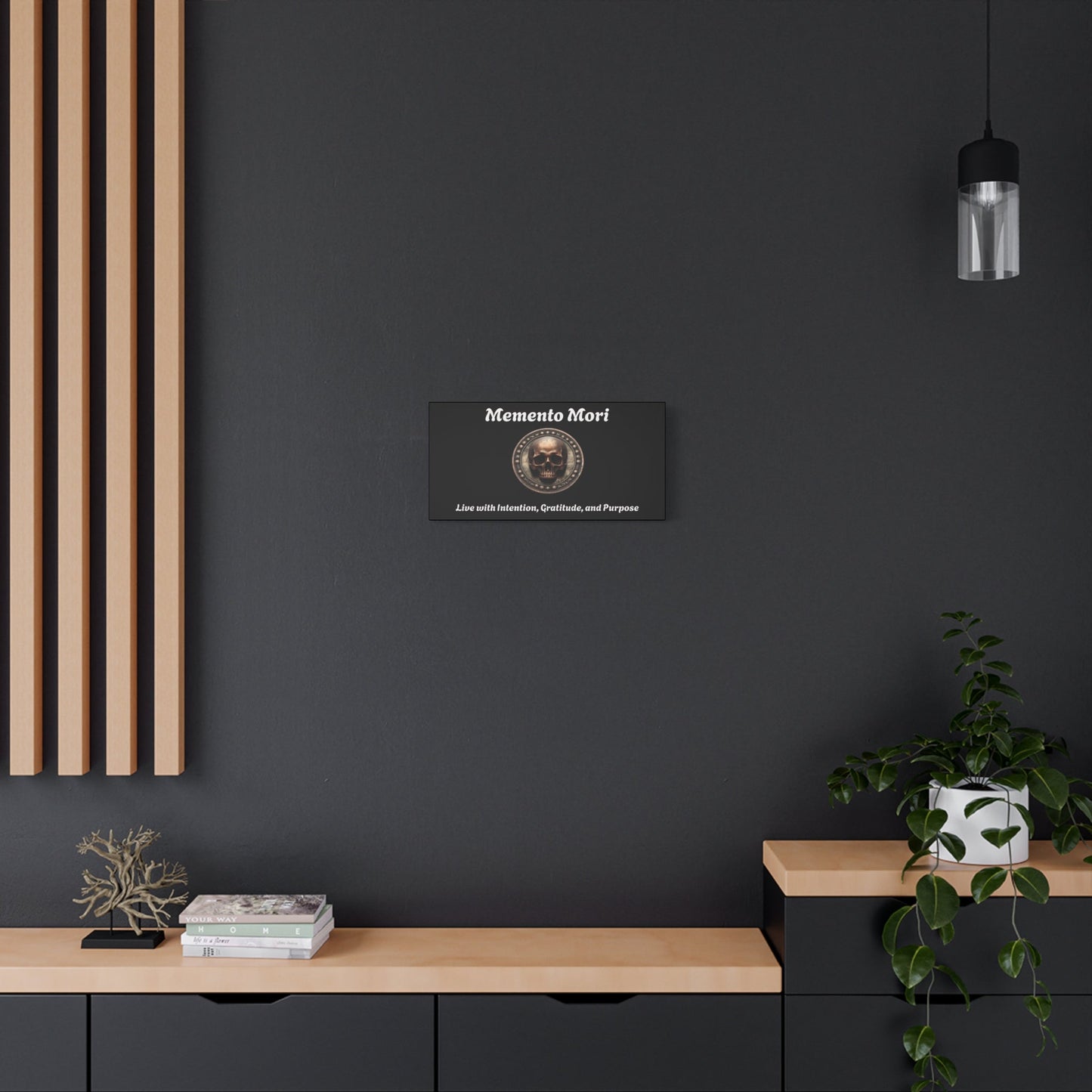 "Memento Mori" Matte Canvas - Inspirational Wall Art -"Live with Intention, Gratitude, and Purpose"