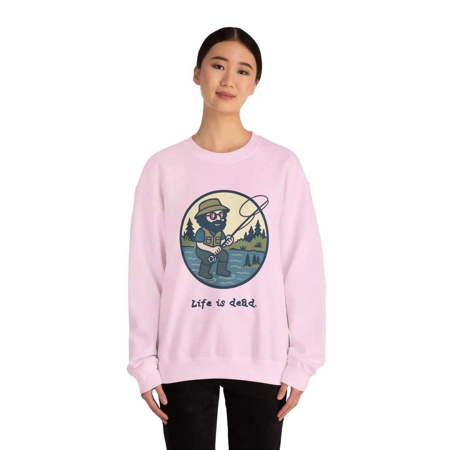 Fly Fishin' Jerry | Life is dead.® Crewneck | Grateful Dead