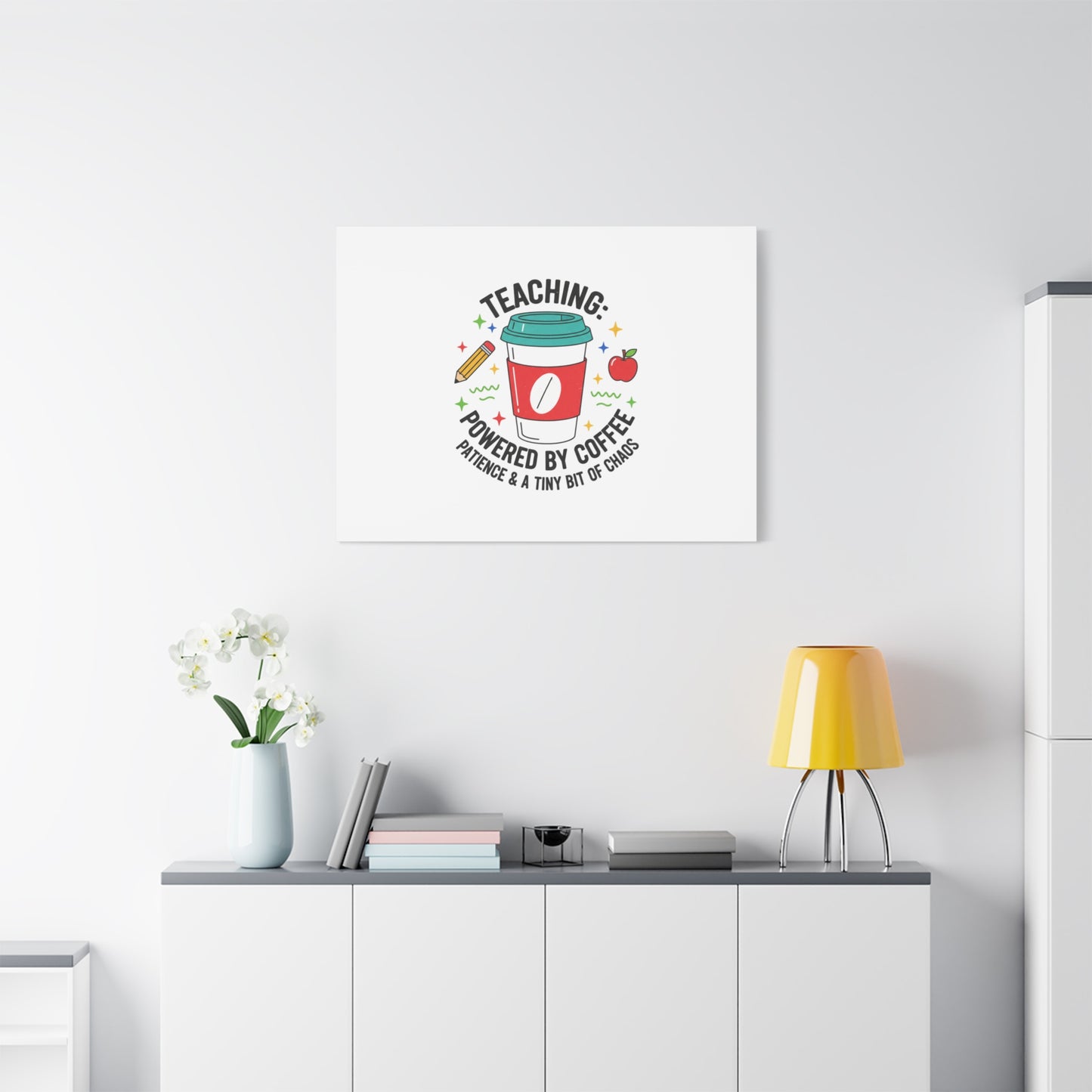 Teaching Powered by Coffee Canvas, Teacher Appreciation Gifts | Teacher Life, Classroom Humor