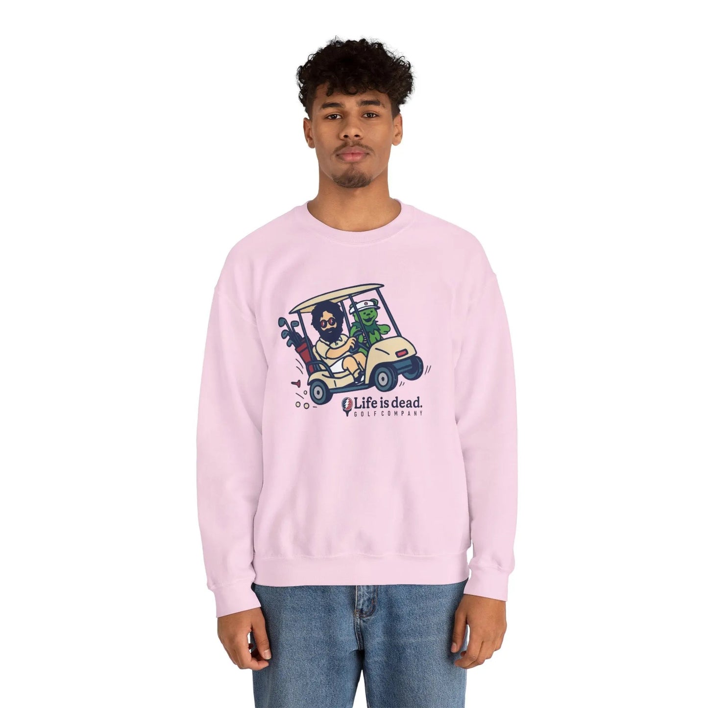 Joy Ridin' Jerry and The Bear | Life is dead.® Crewneck | Grateful Dead