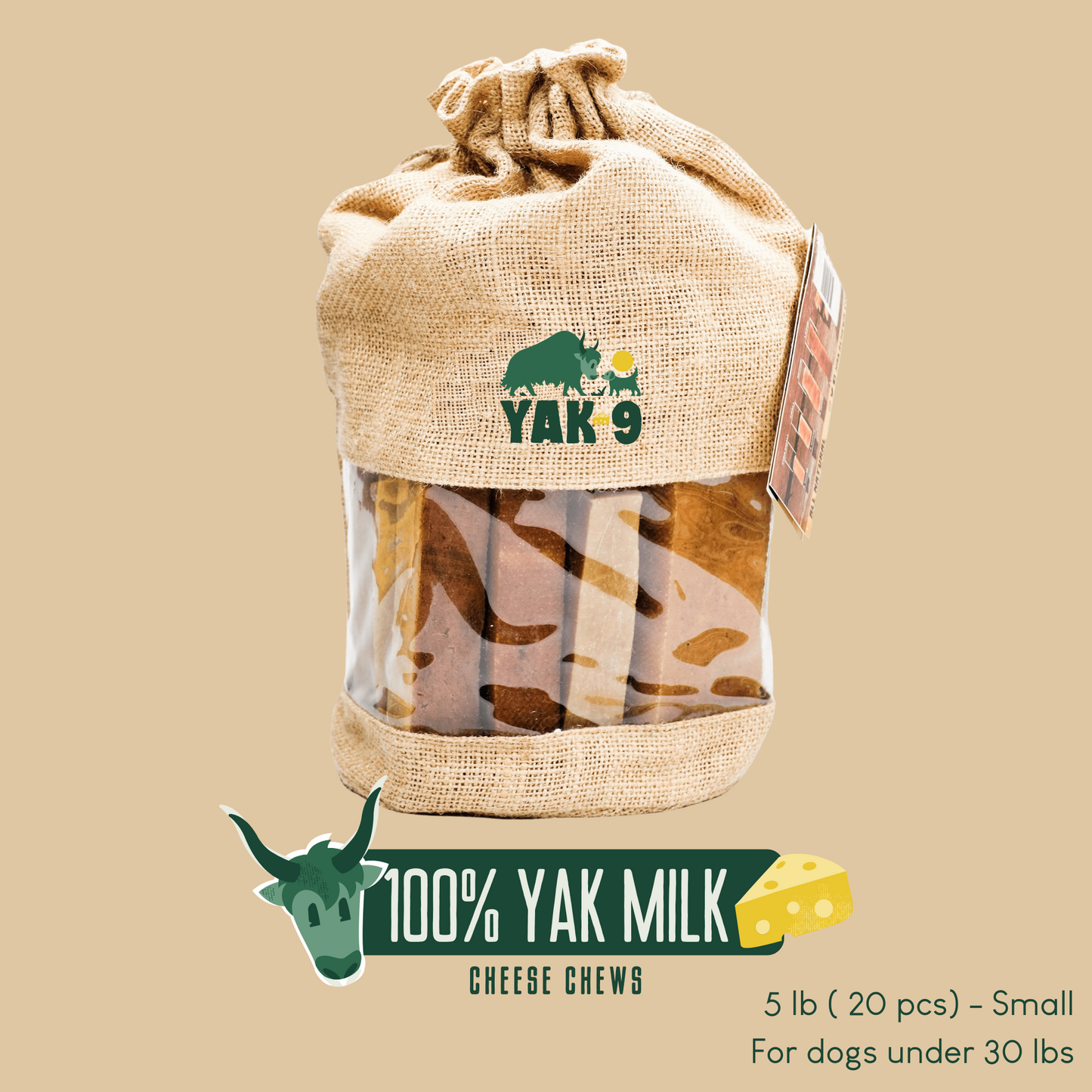 100% Yak Milk Chews for Dogs