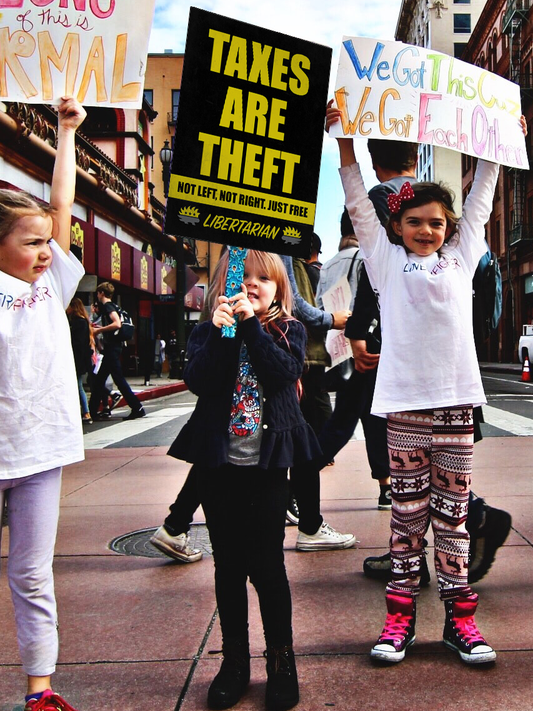 Taxes are Theft - Profits for Protests Youth Sign (18" x 24")