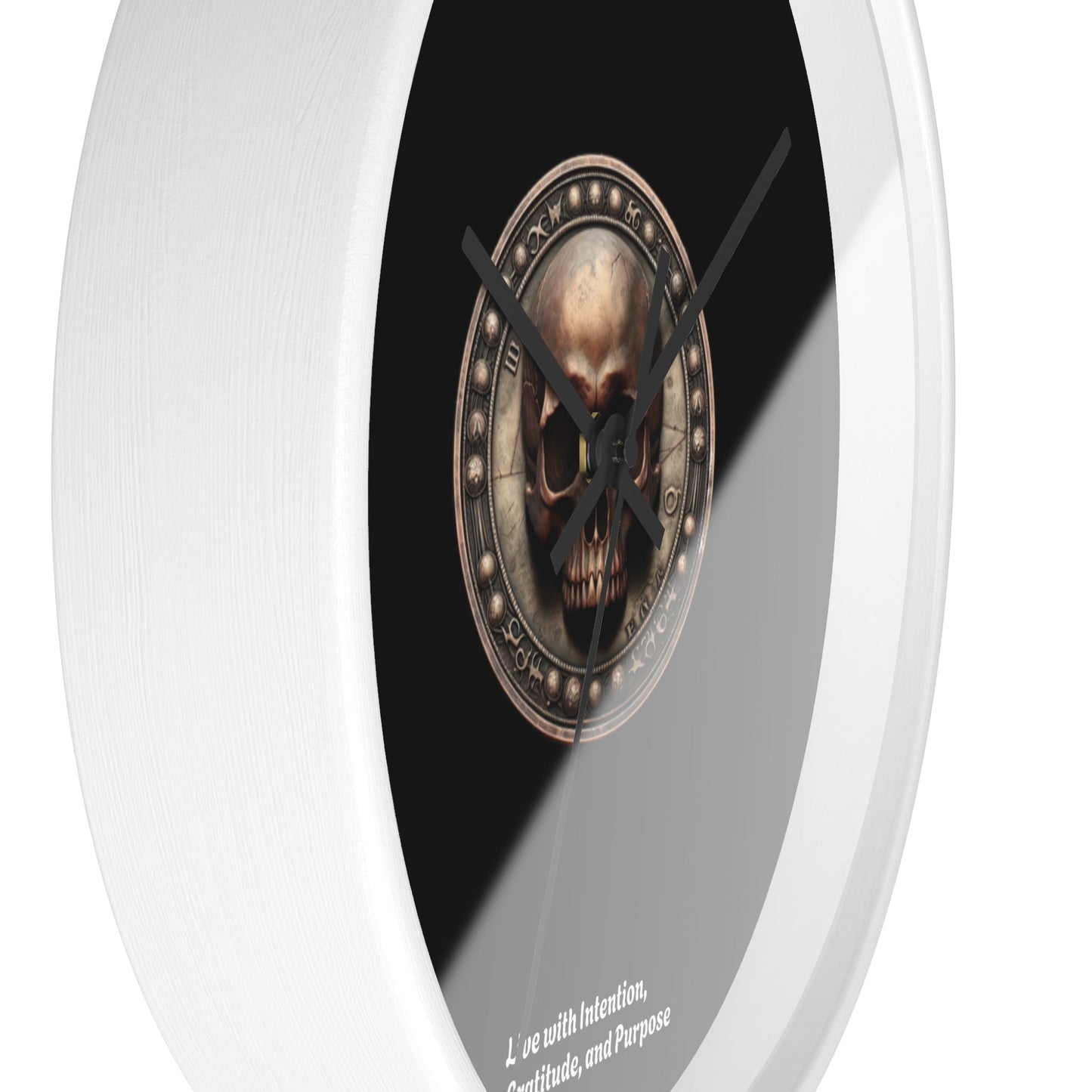 "Memento Mori" Wall Clock - Symbol of Intention, Gratitude, and Purpose