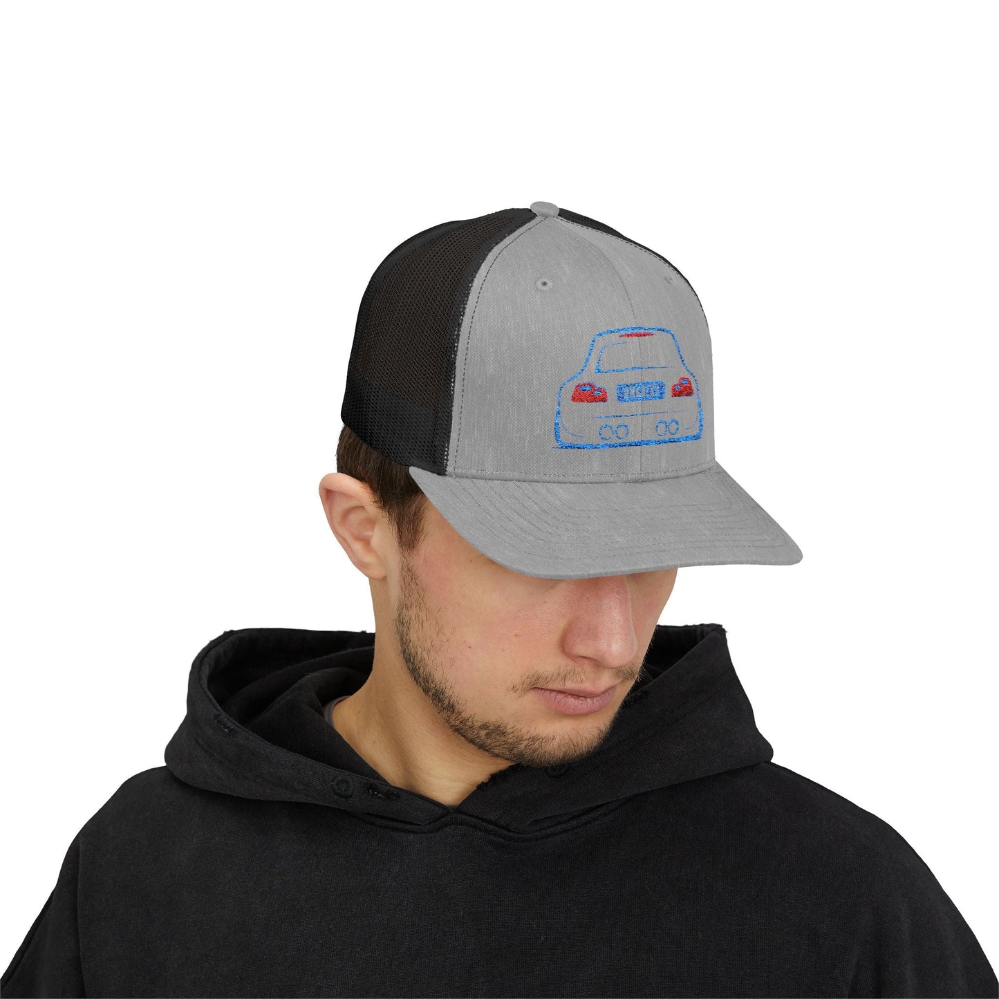 OMGBCKY Coupe Snapback Trucker Cap - Trucker Hat with Embroidered Car Design
