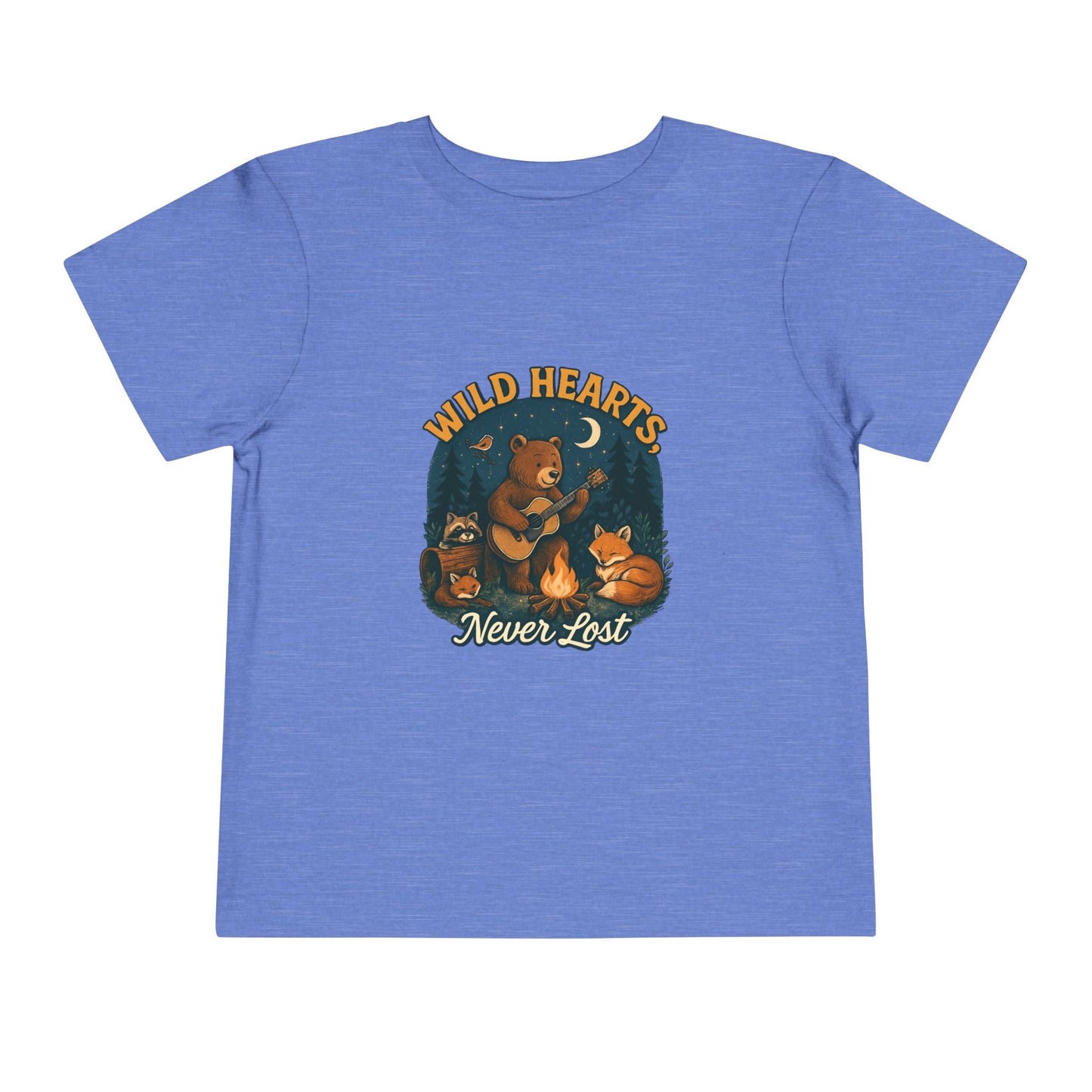 "Wild Hearts Never Lost" Bear Guitar Campfire - Toddler Tee