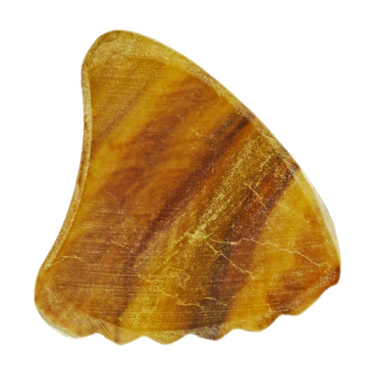 Gold Abalone Shell Guitar Or Bass Pick - 2.0 mm - 390 Wedge Shark Fin Shape - Handmade Specialty Exotic Luxury Plectrum