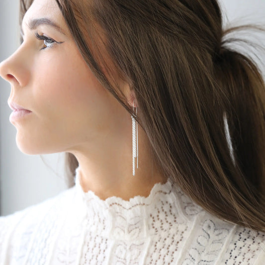 WATERFALL - 925 Sterling Silver Dangle Earrings Mack & Rex