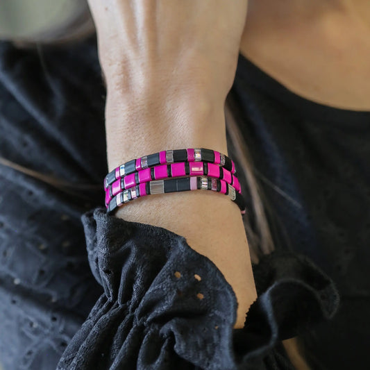 NEW YORK - 3 Tila Bead Bracelet Stack Mack & Rex