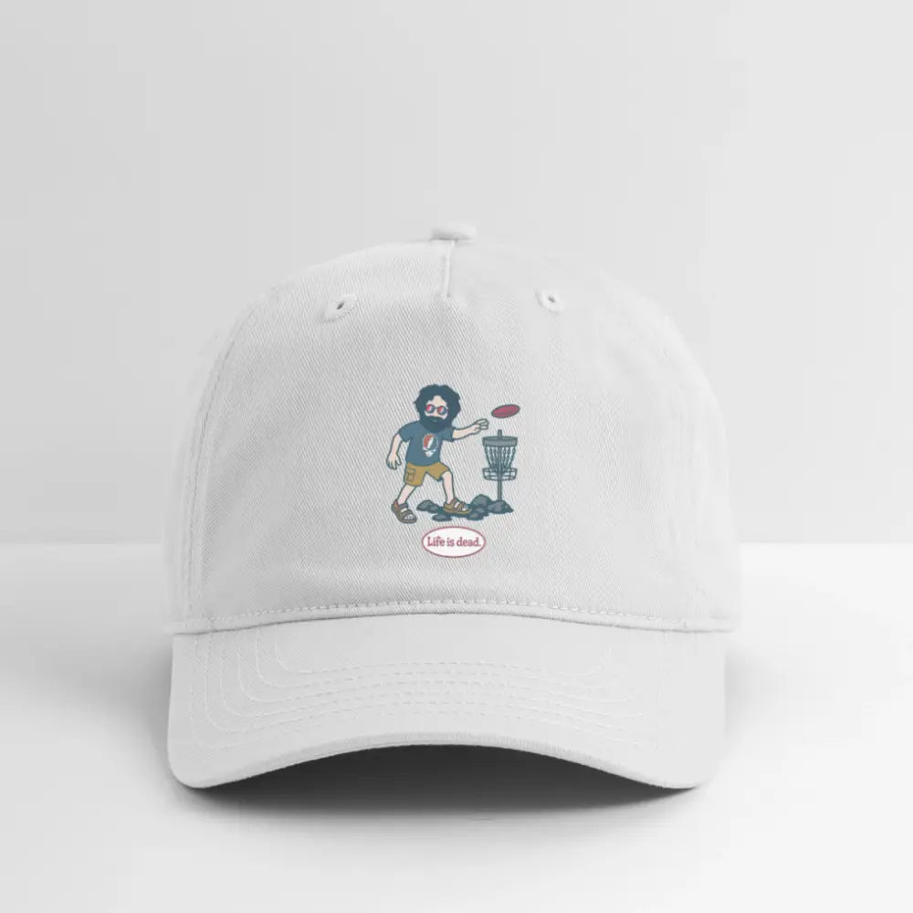 Life is dead.® Disc Golfin' Jerry Grateful Dead Stealie Dad Hat