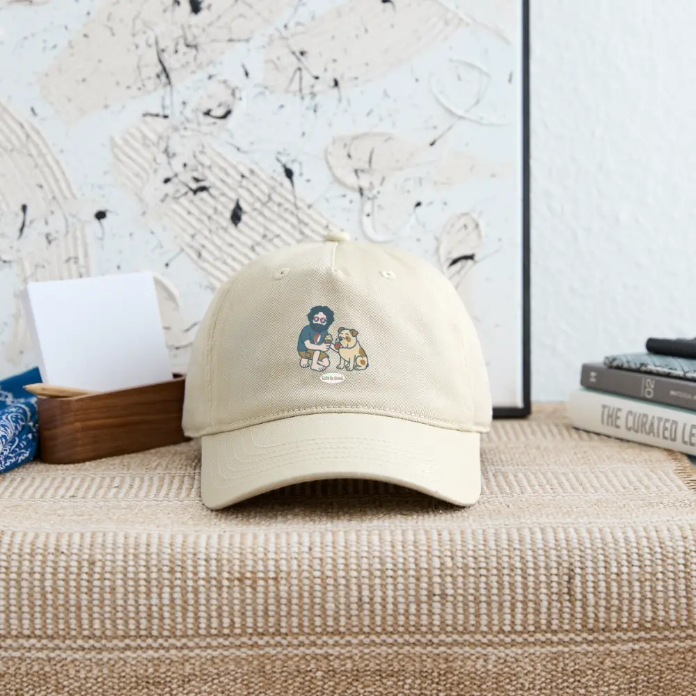 Life is dead.® Jerry and Frank Sharin' a Treat Grateful Dead Stealie Dad Hat