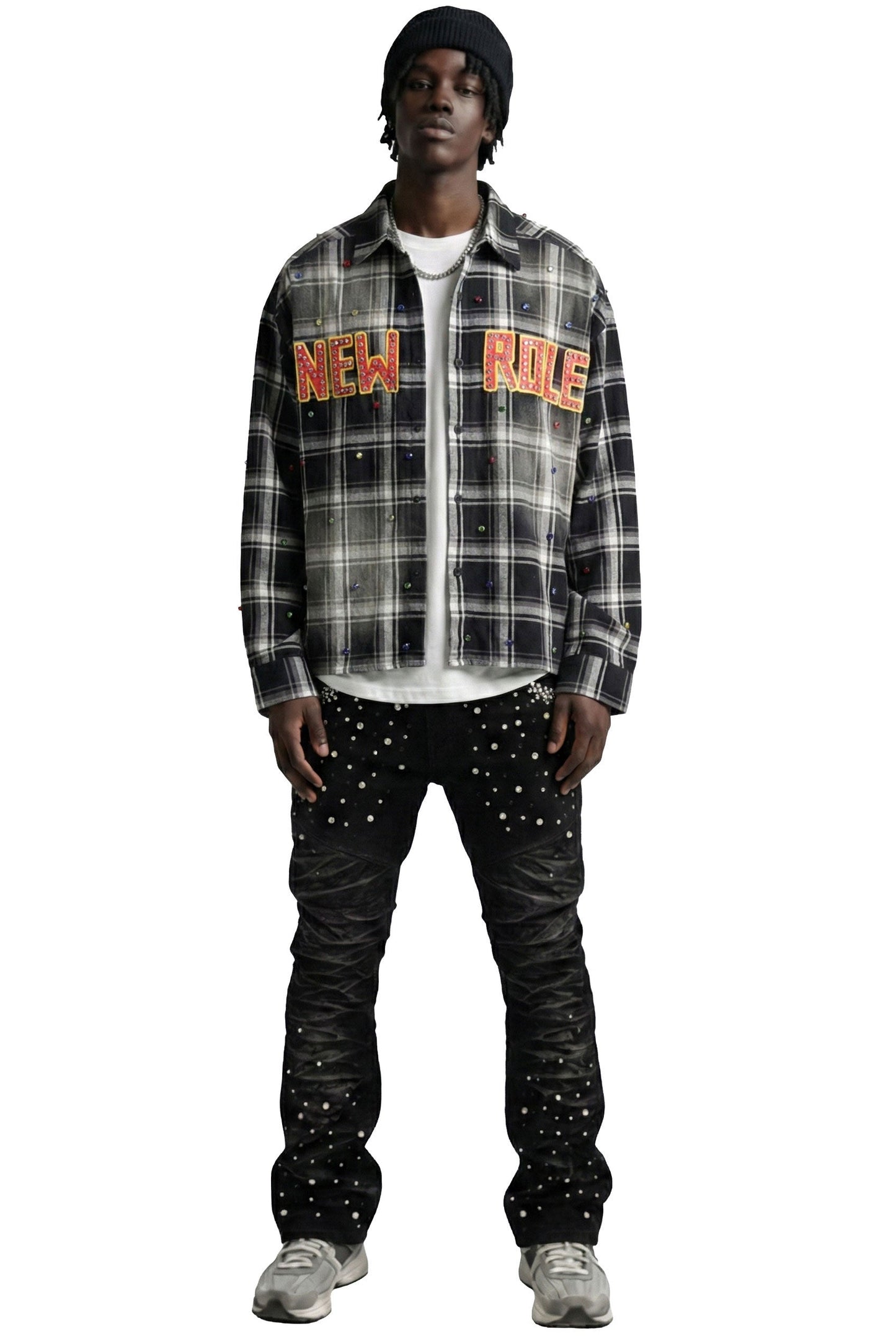 UMBRO Long Sleeve Washed Flannel Crop Top Button Down Shirt