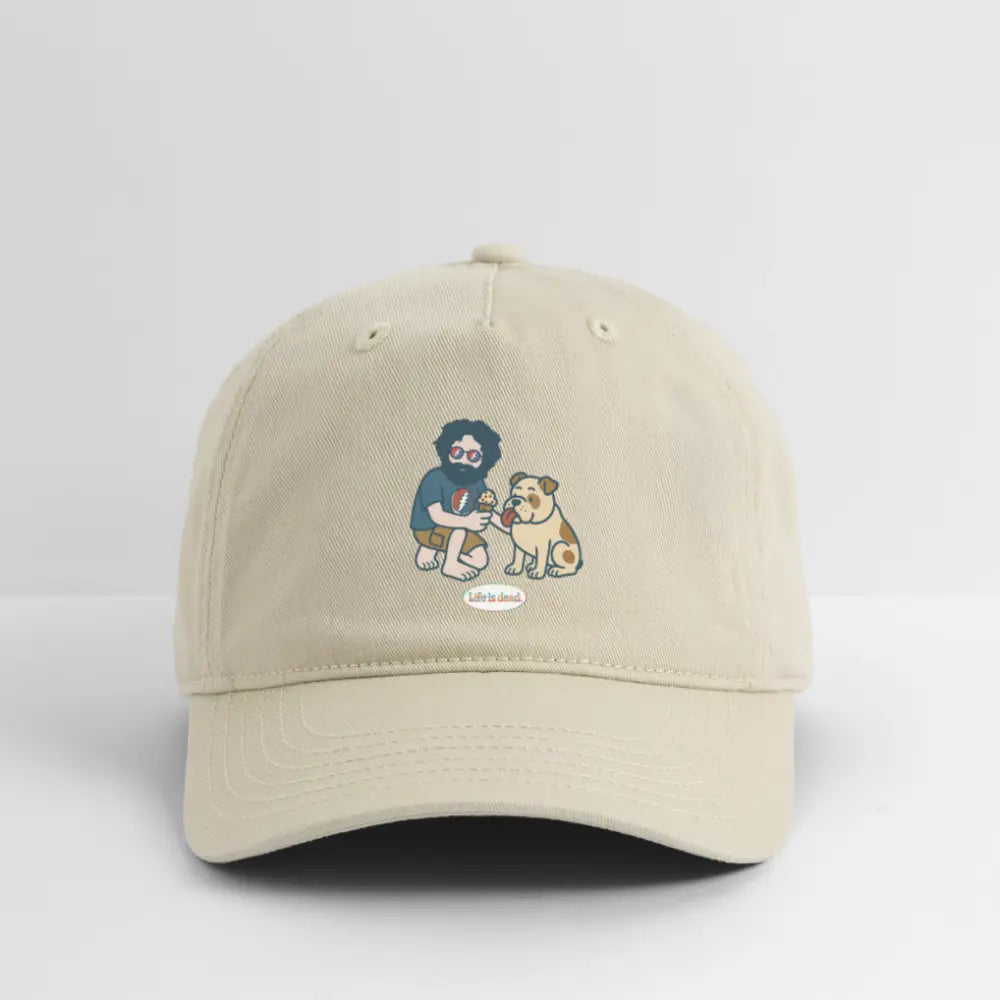 Life is dead.® Jerry and Frank Sharin' a Treat Grateful Dead Stealie Dad Hat