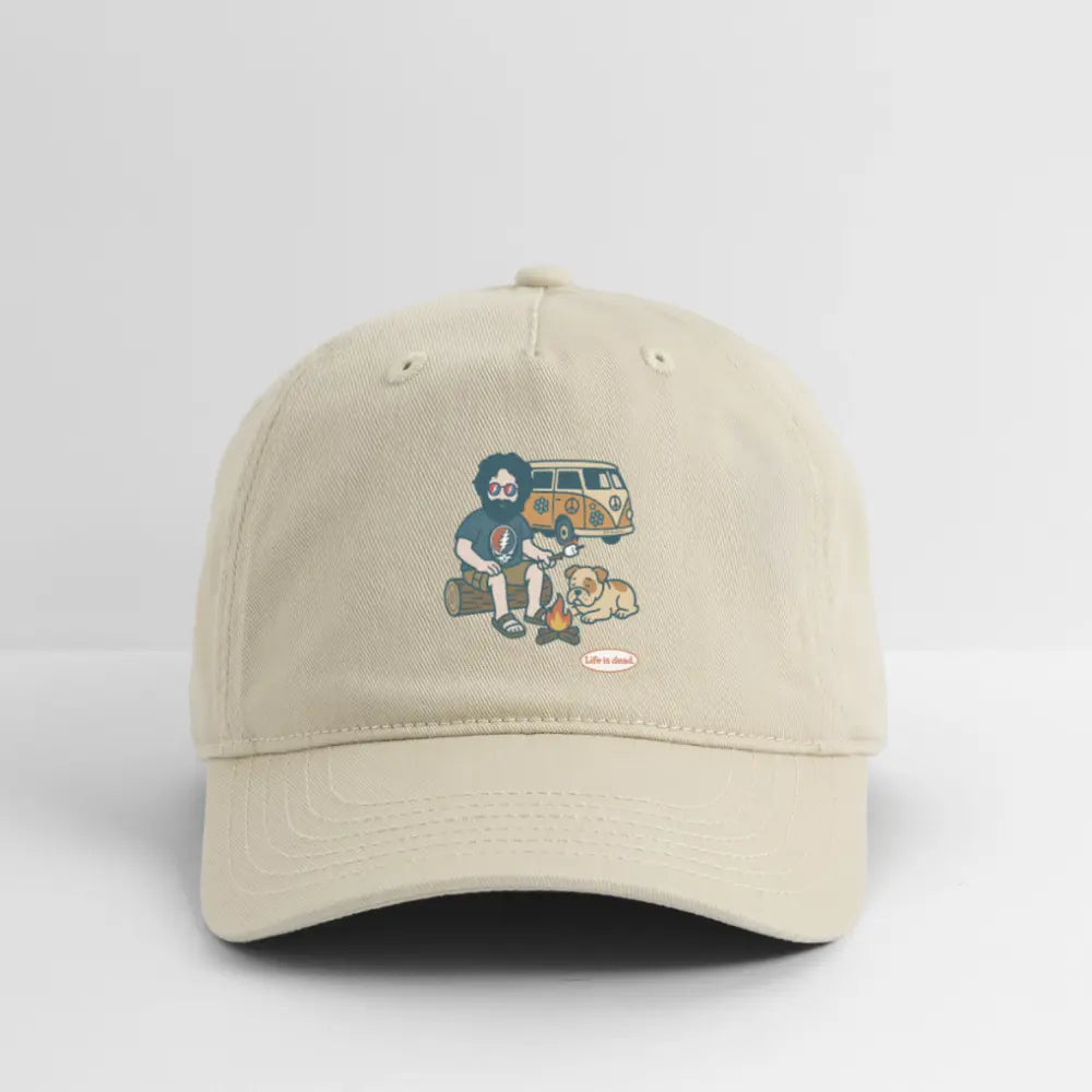 Life is dead.® Jerry and Frank are Campin' Grateful Dead Stealie Dad Hat