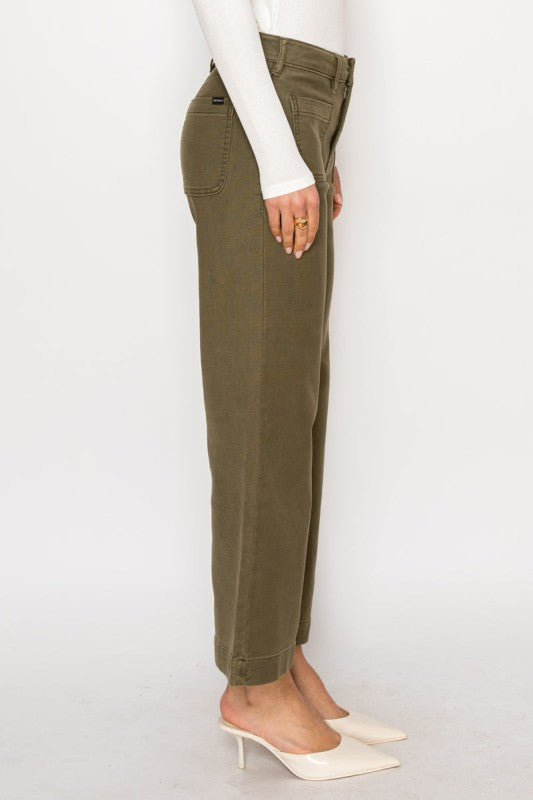 AT2113PZOV - HIGH RISE CROP PALAZZO PFD JEANS