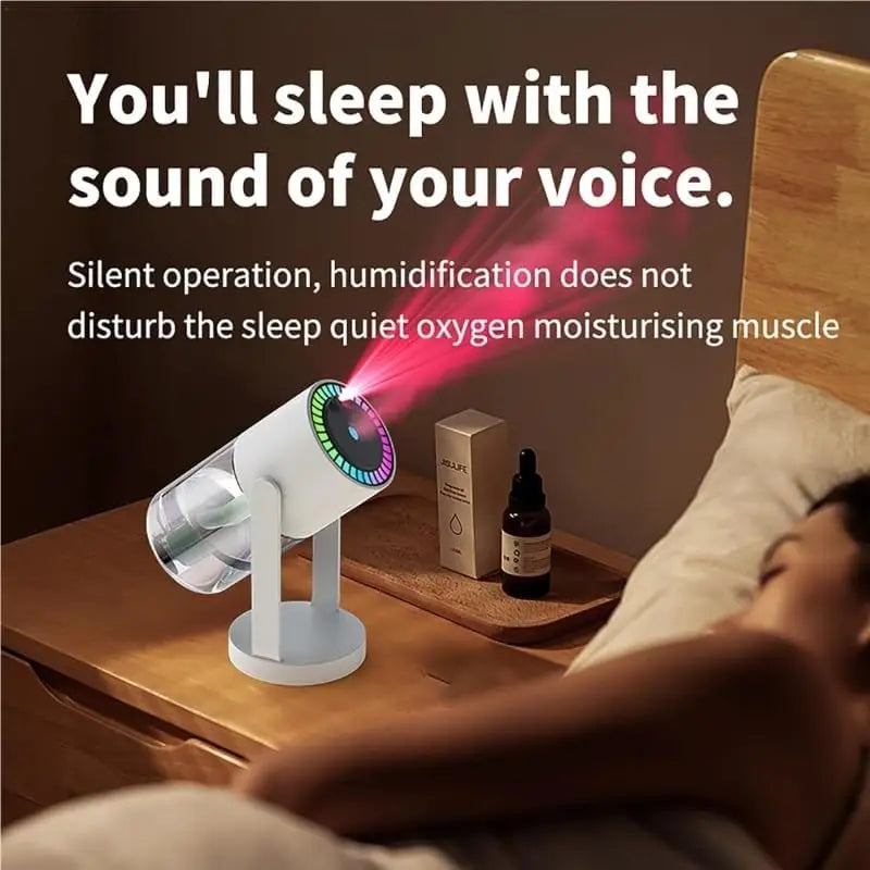 Air Humidifier Portable Humidifier with Rotating Mist & Starry Light USB Car Humidifier Smart Humidifier for Home Office Travel