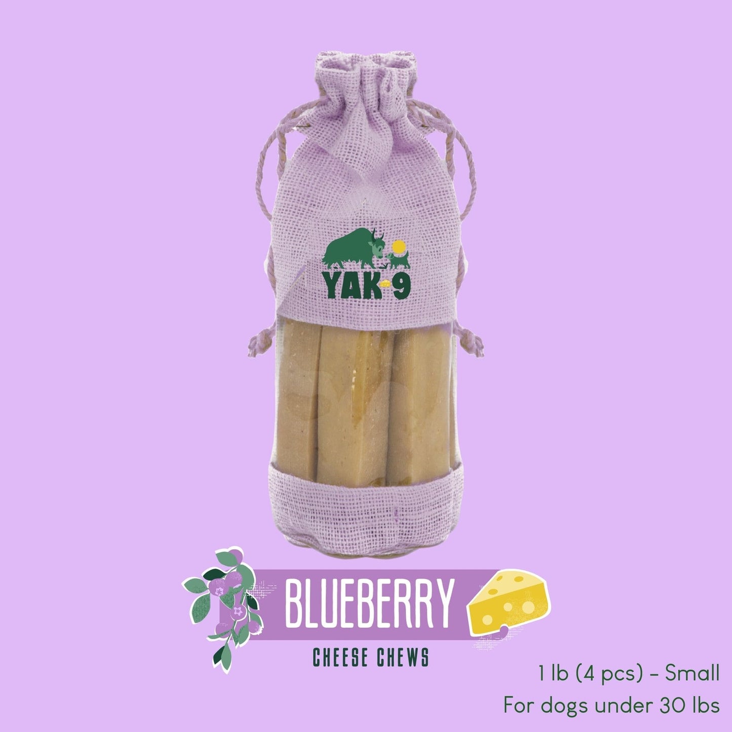 Blueberry Cheese Chews for Dogs