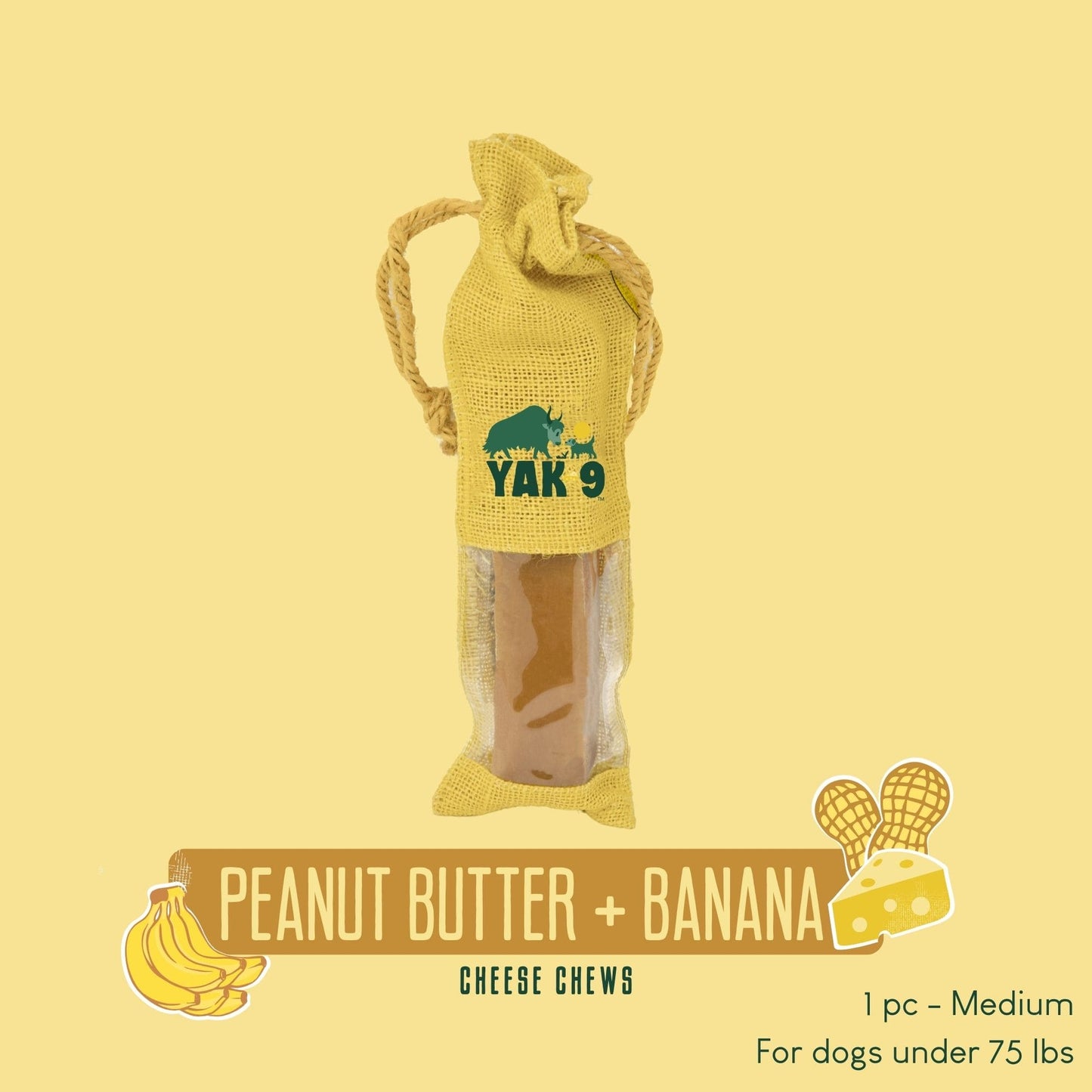 Peanut Butter & Banana Chews for Dogs
