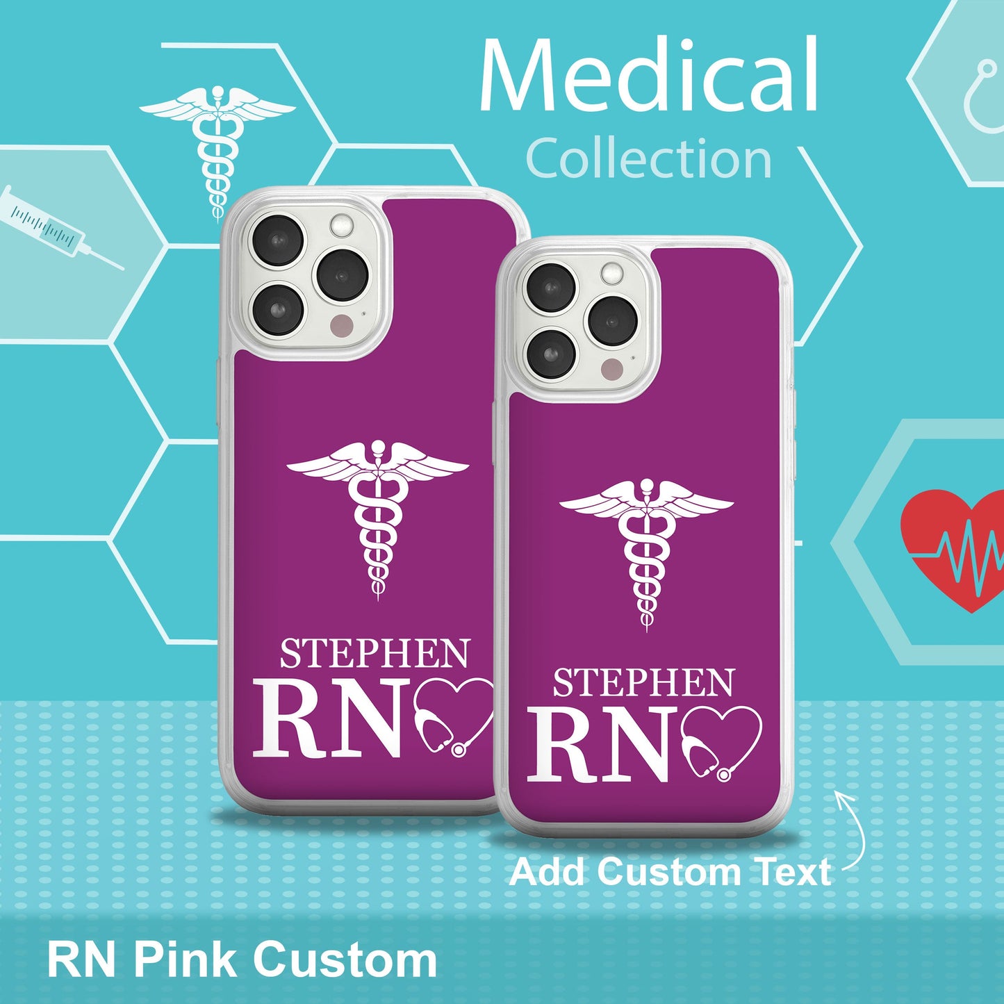 Nurse HD Custom Name Apple iPhone 12 Series Mag-Safe Phone Case