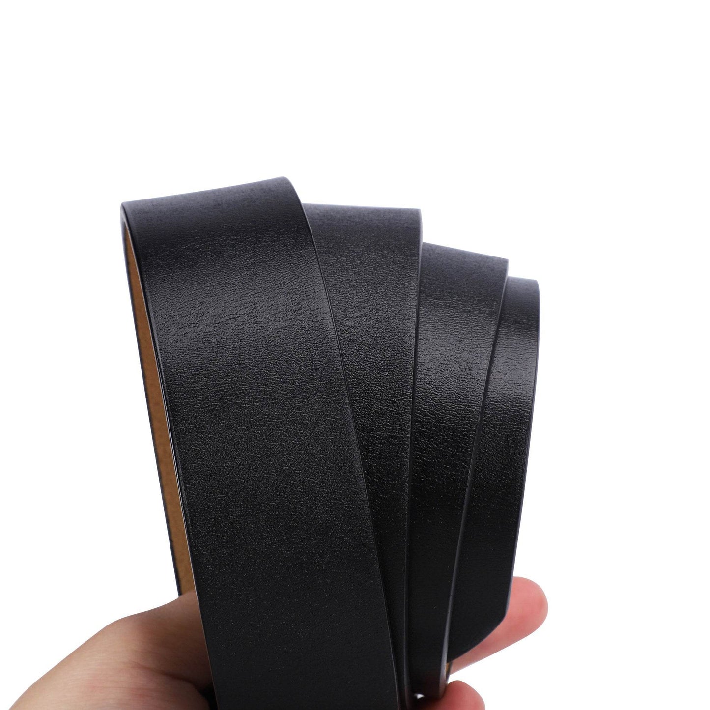 Black Engraved Leather Belt - Memento Mori - Live with Intention, Gratitude, and Purpose