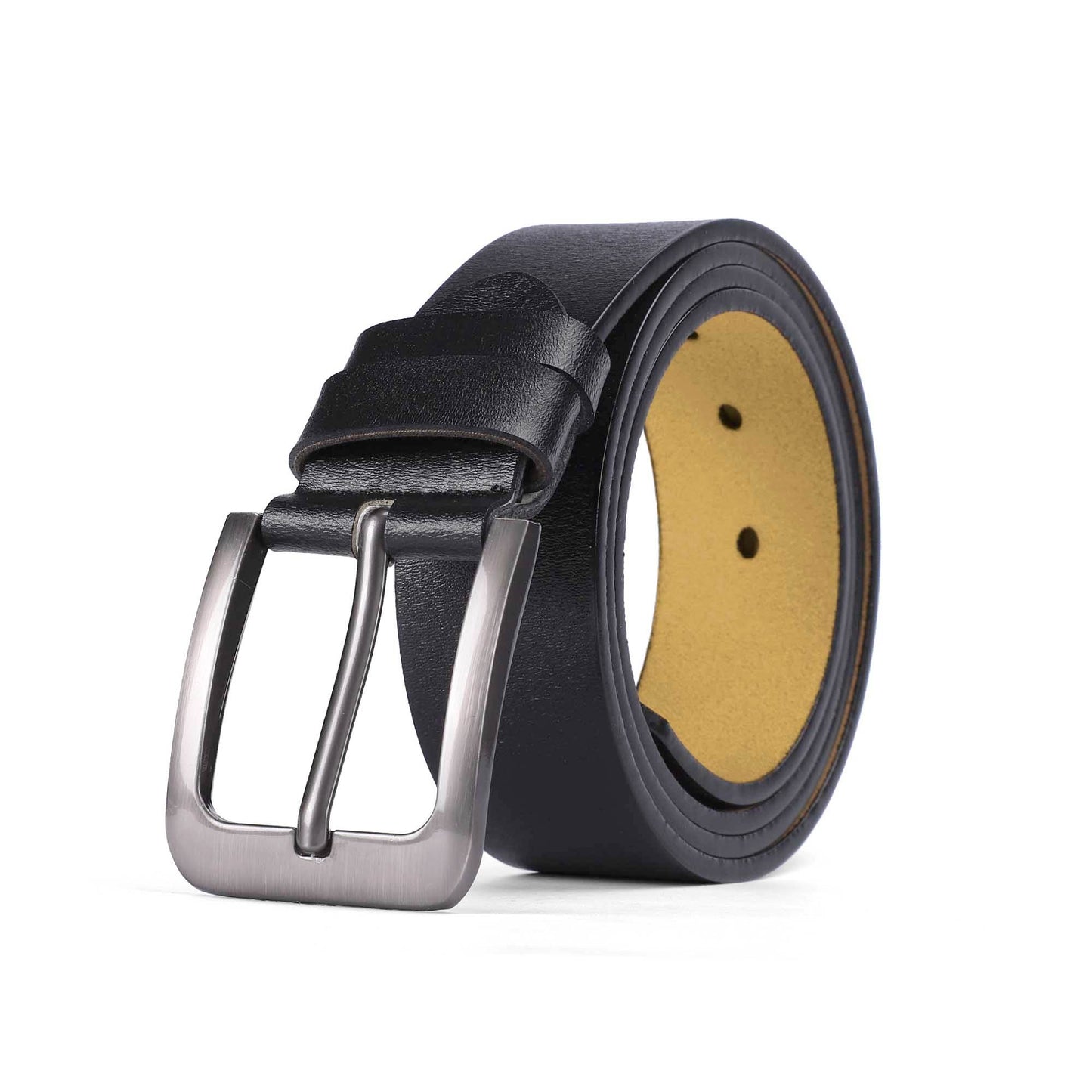 Black Engraved Leather Belt - Memento Mori - Live with Intention, Gratitude, and Purpose