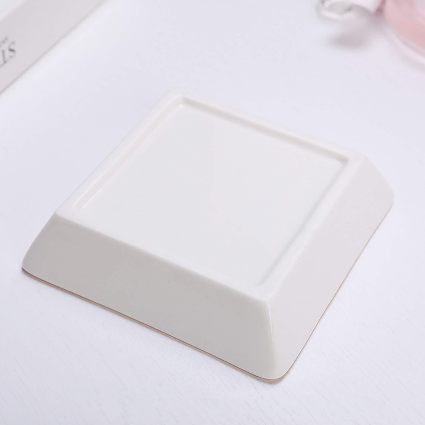 Ceramic Square Dinner Plates Appetizer Plates 1 Pc/2 Pcs/4 Pcs - "Memento Mori"