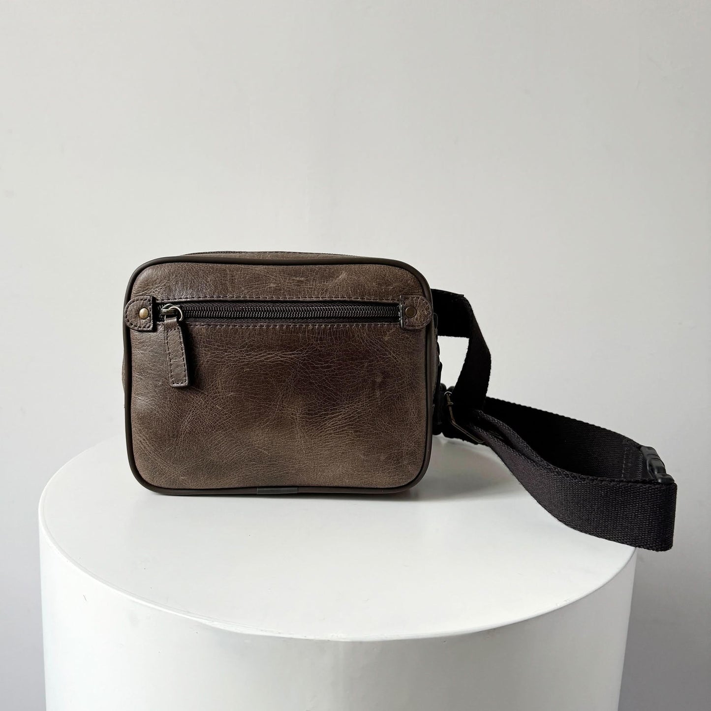 Full-Grain Crazy Horse Leather Waist Bag