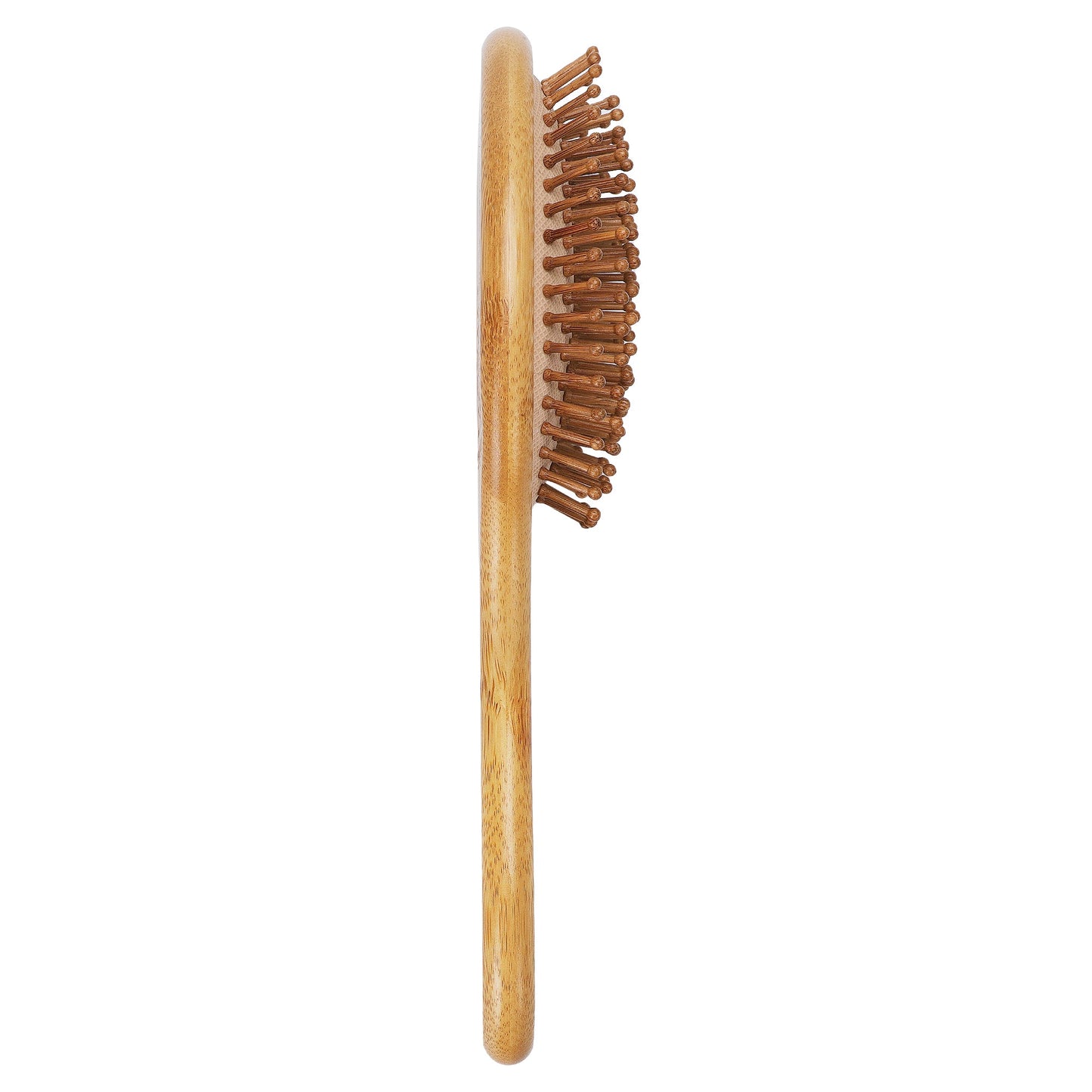 Engraved Bamboo Comb Natural Wooden Paddle Brush - "Memento Mori"