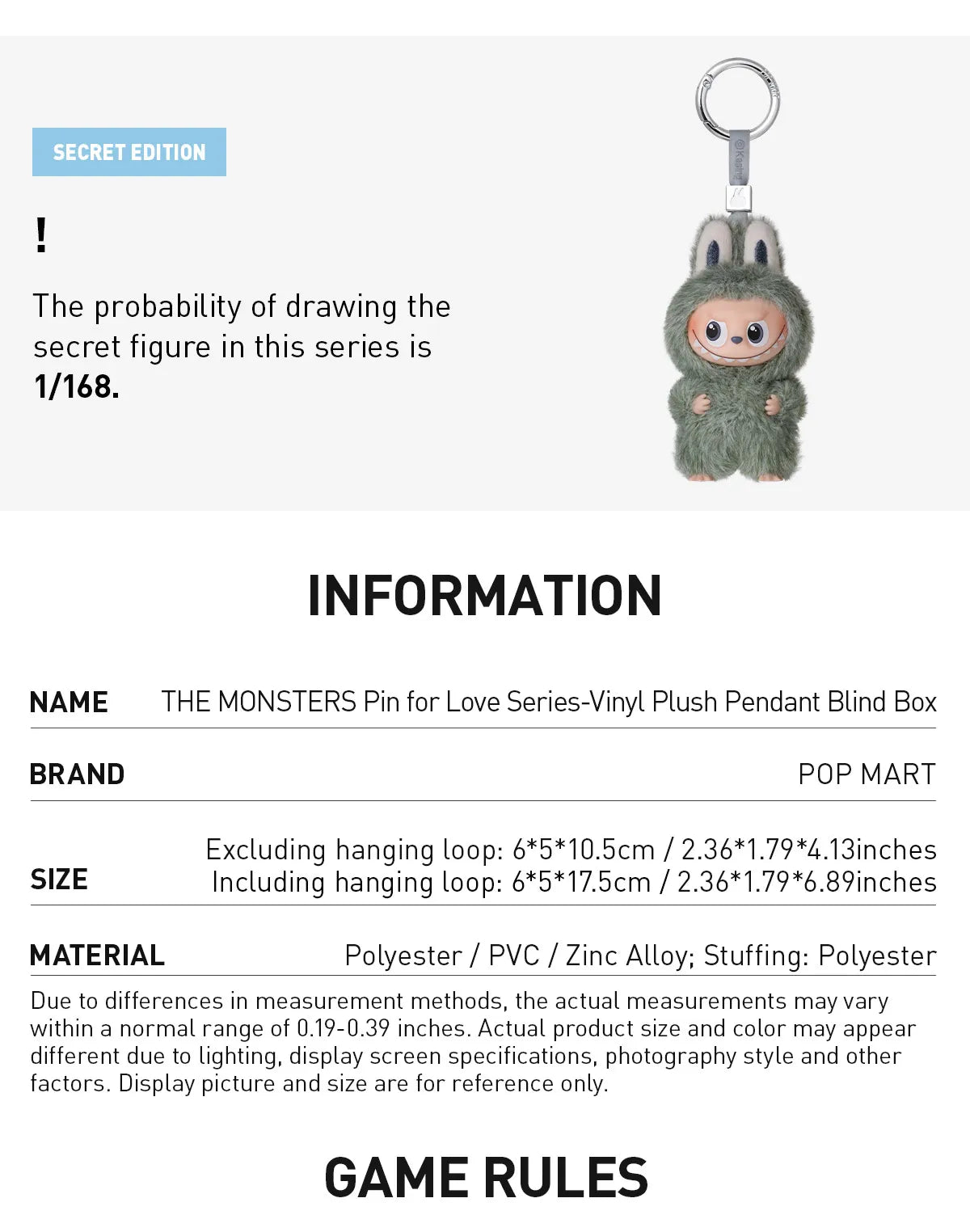Pop Mart Labubu Pin for Love Series Blind Box (A-M) Yellow