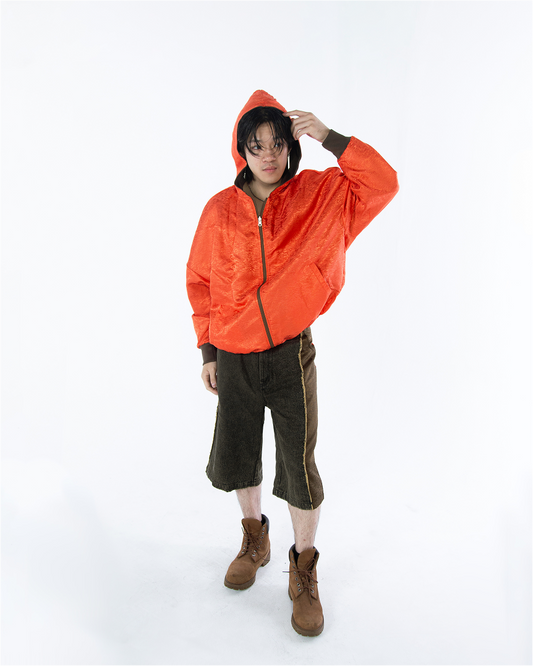 Lin Reversible Hoodie Phoenix Red / Golden Brown