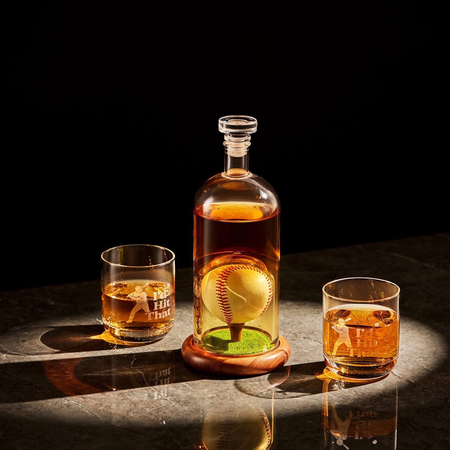 Baseball Decanter Set