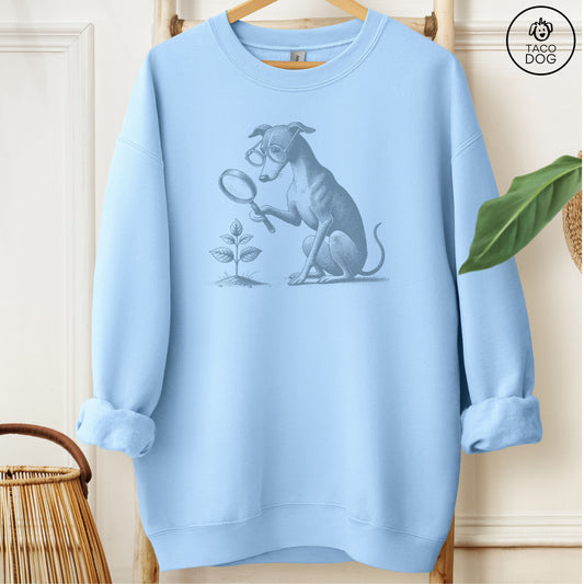 Italian Greyhound Whippet Botanist Flower Sweatshirt