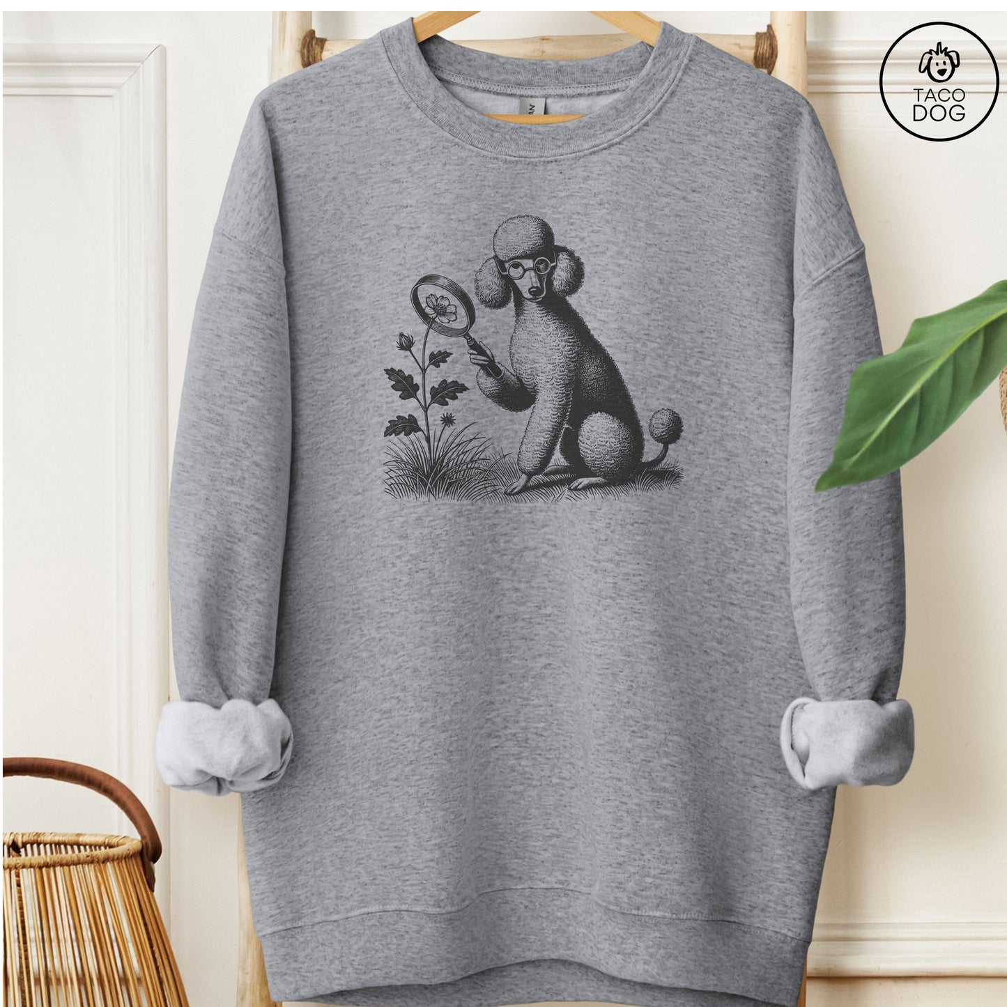 Poodle Botanist Flower Sweatshirt