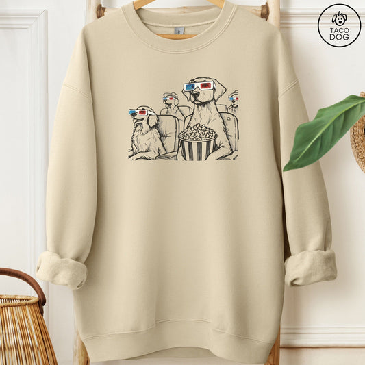 3-D Glasses Movie Dogs Cinema Sweatshirt