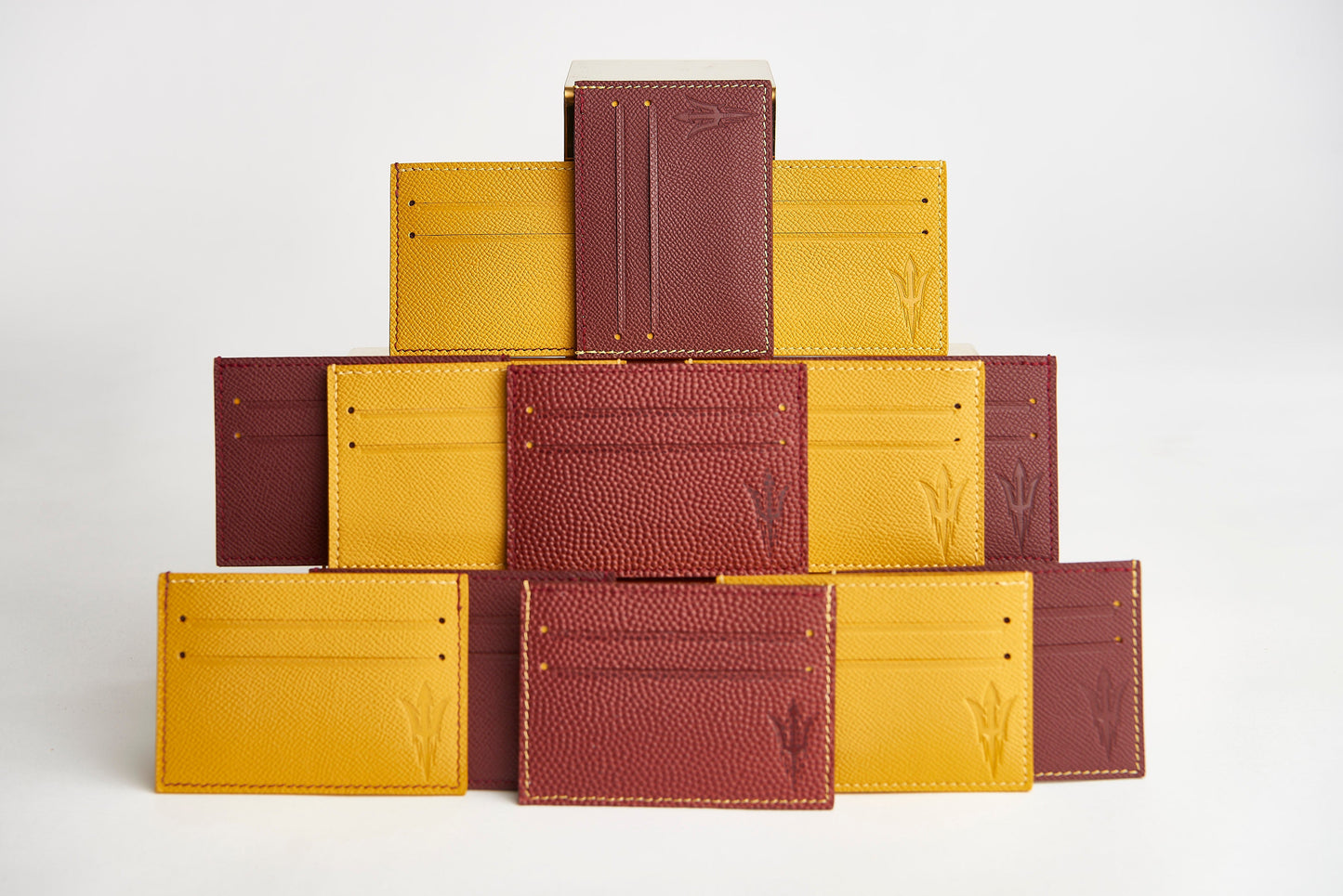 🔴 ASU Maroon Epsom Leather Card Case