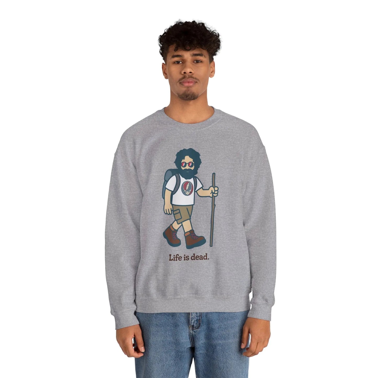 Hikin' Jerry | Life is dead.® Crewneck | Grateful Dead