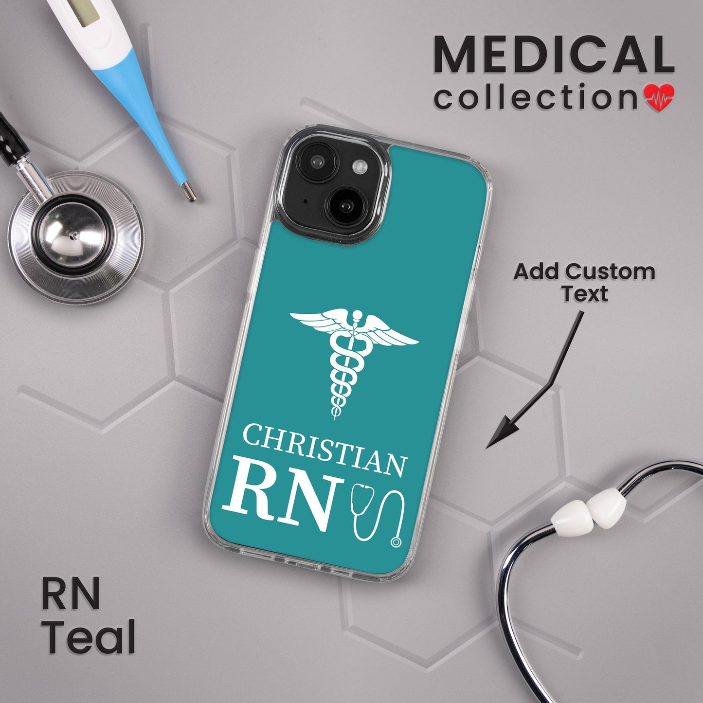Nurse HD Custom Name Apple iPhone 14 Series Mag-Safe Phone Case