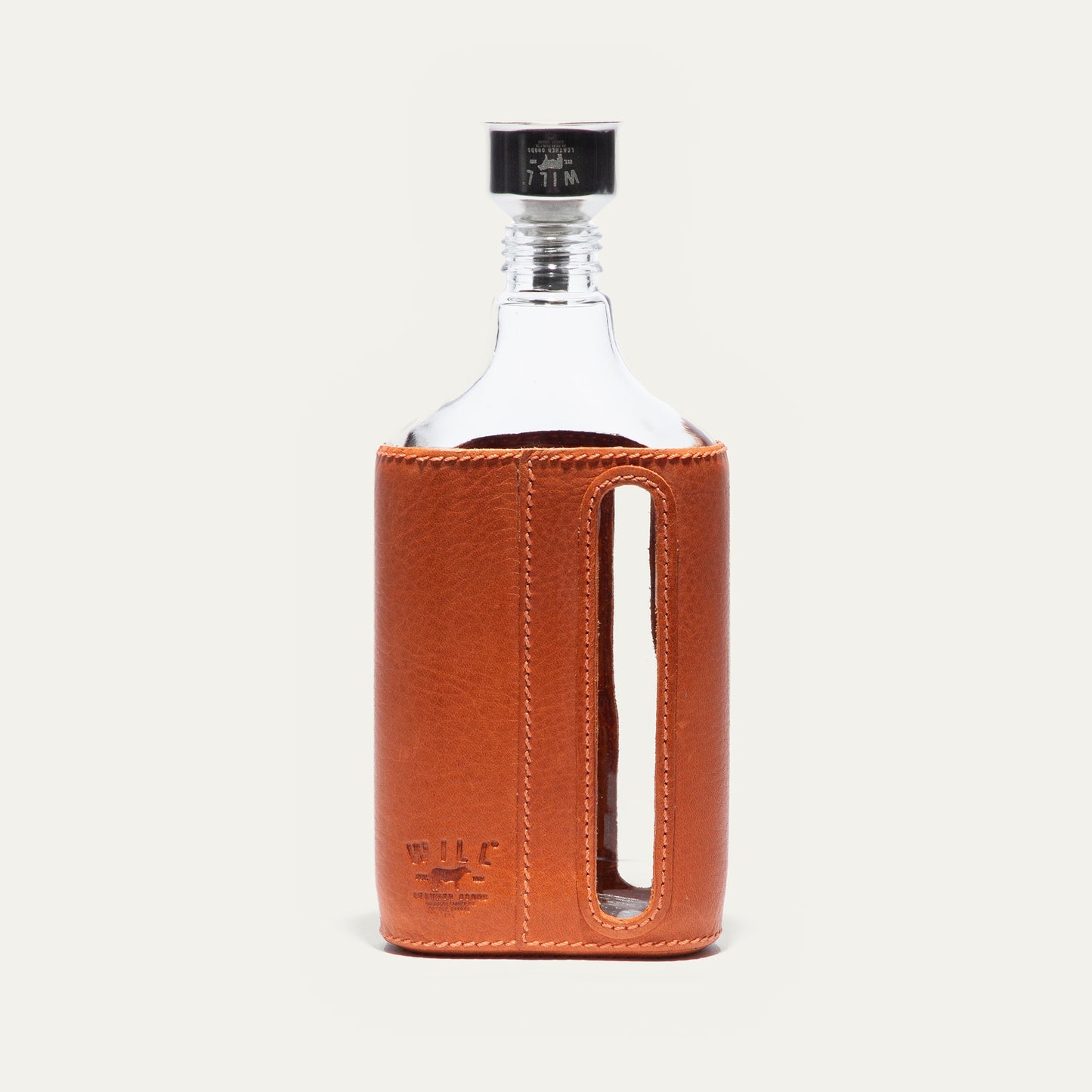 Glass Leather Flask 375Ml