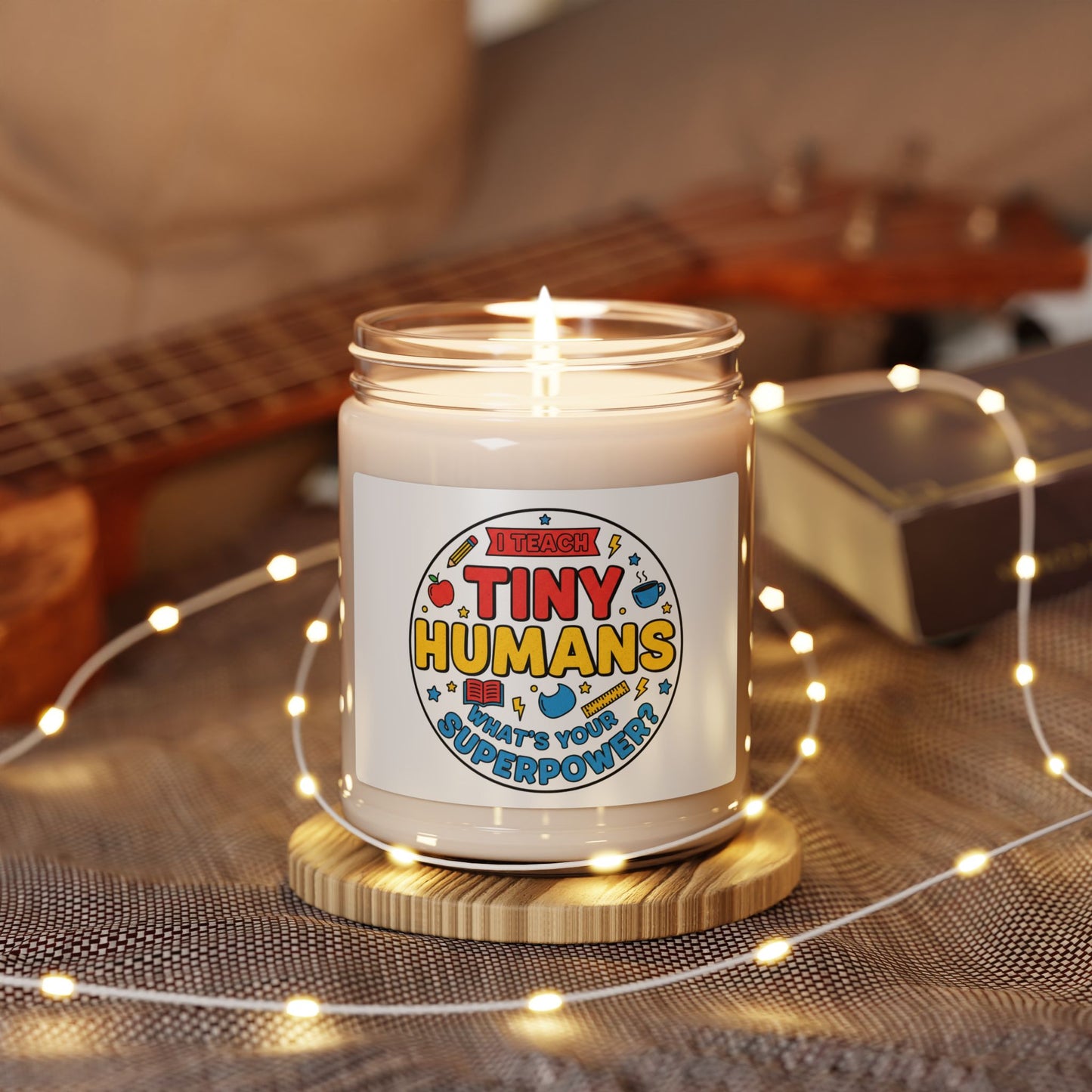Tiny Humans Candle, Scented Soy Jar | Teacher Appreciation, Classroom Humor