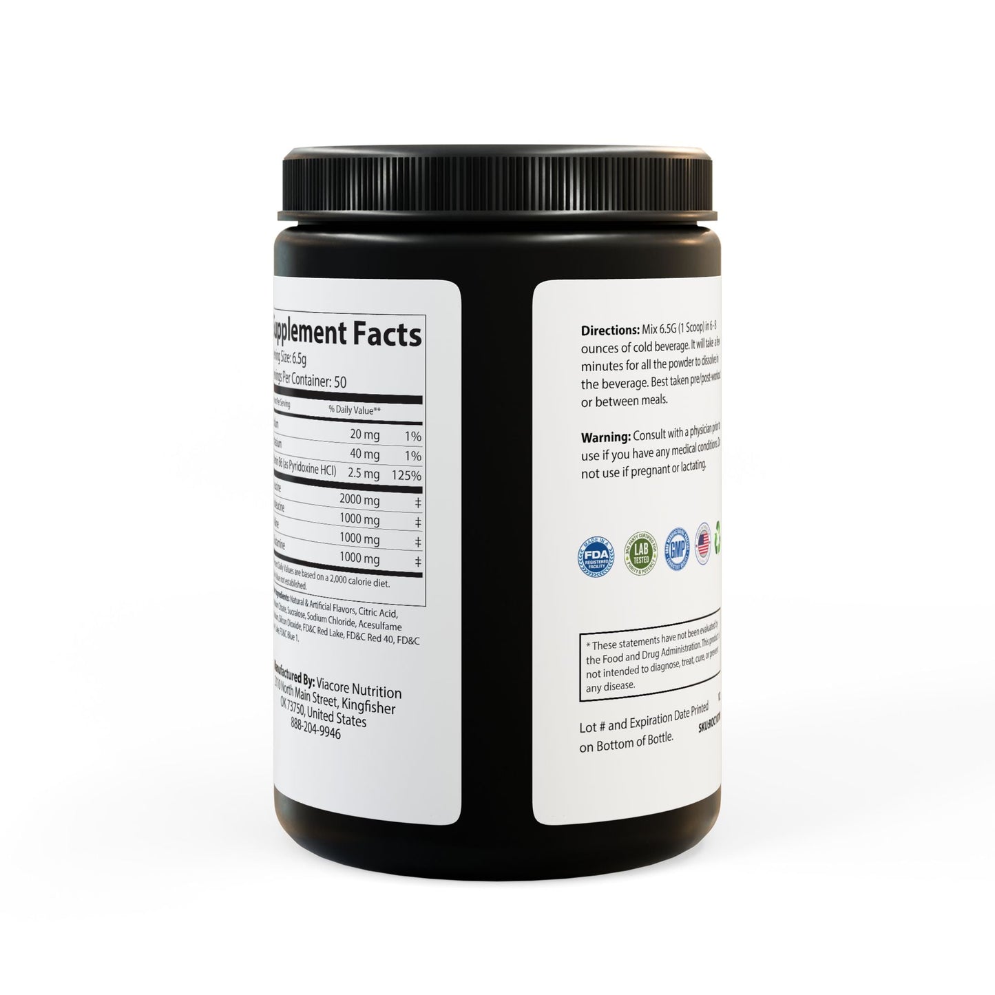 BCAA Supplement, Grape (325 g, 11.46 oz, 50 servings) - "Memento Mori"